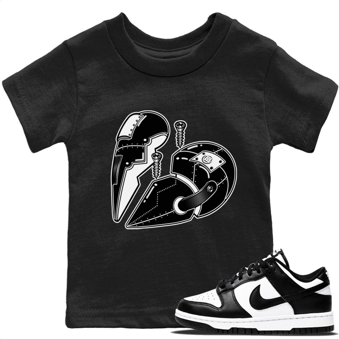 Metal Heart Kids Tops - Dunk Panda