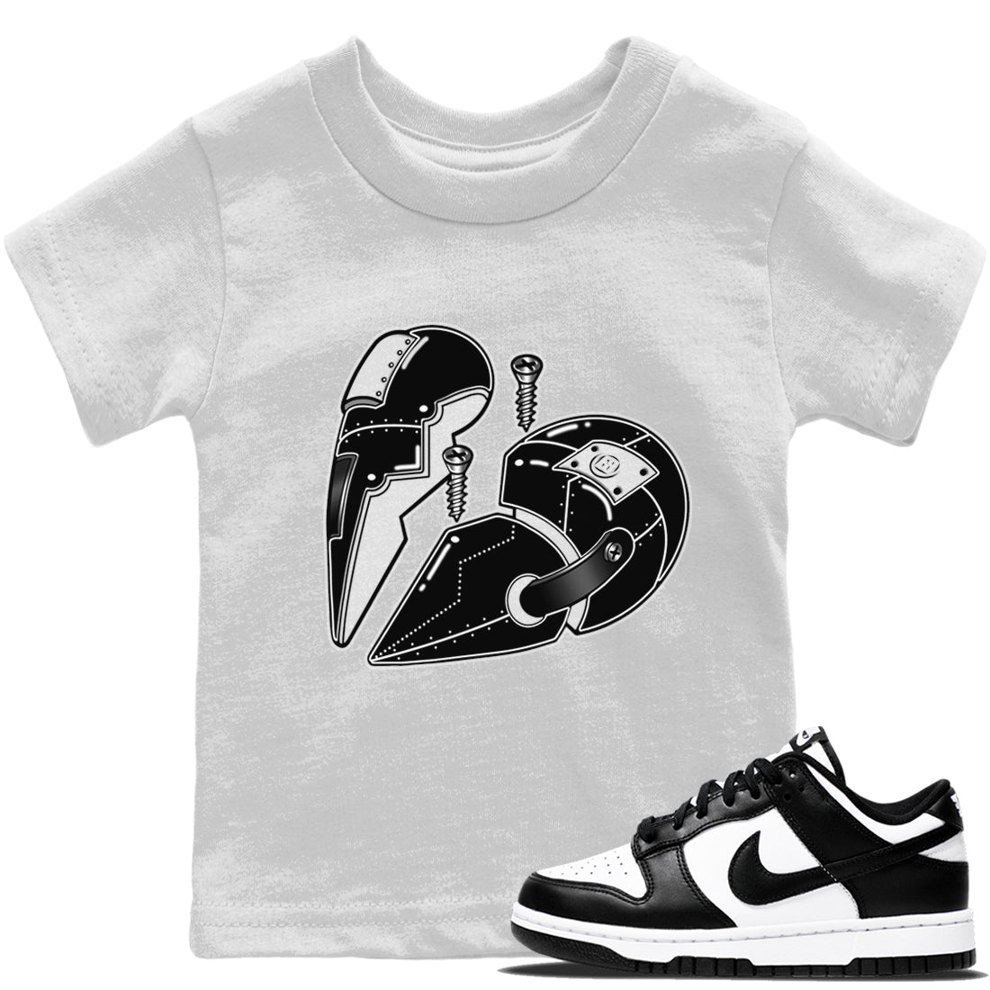 Metal Heart Kids Tops - Dunk Panda