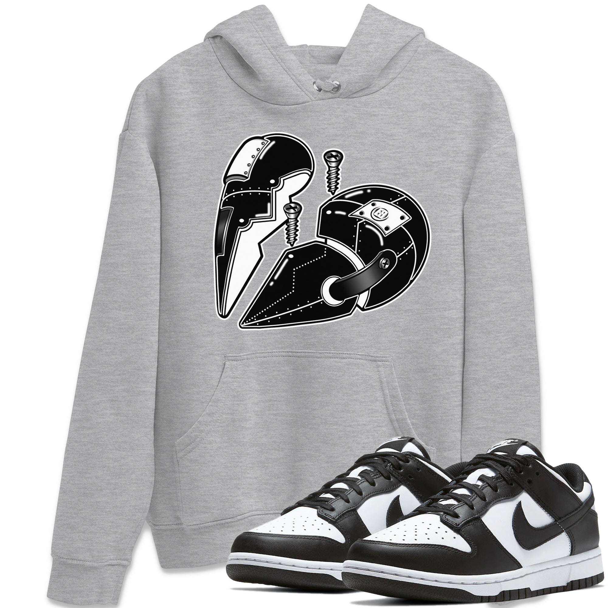 Metal Heart Unisex Tops - Dunk Panda
