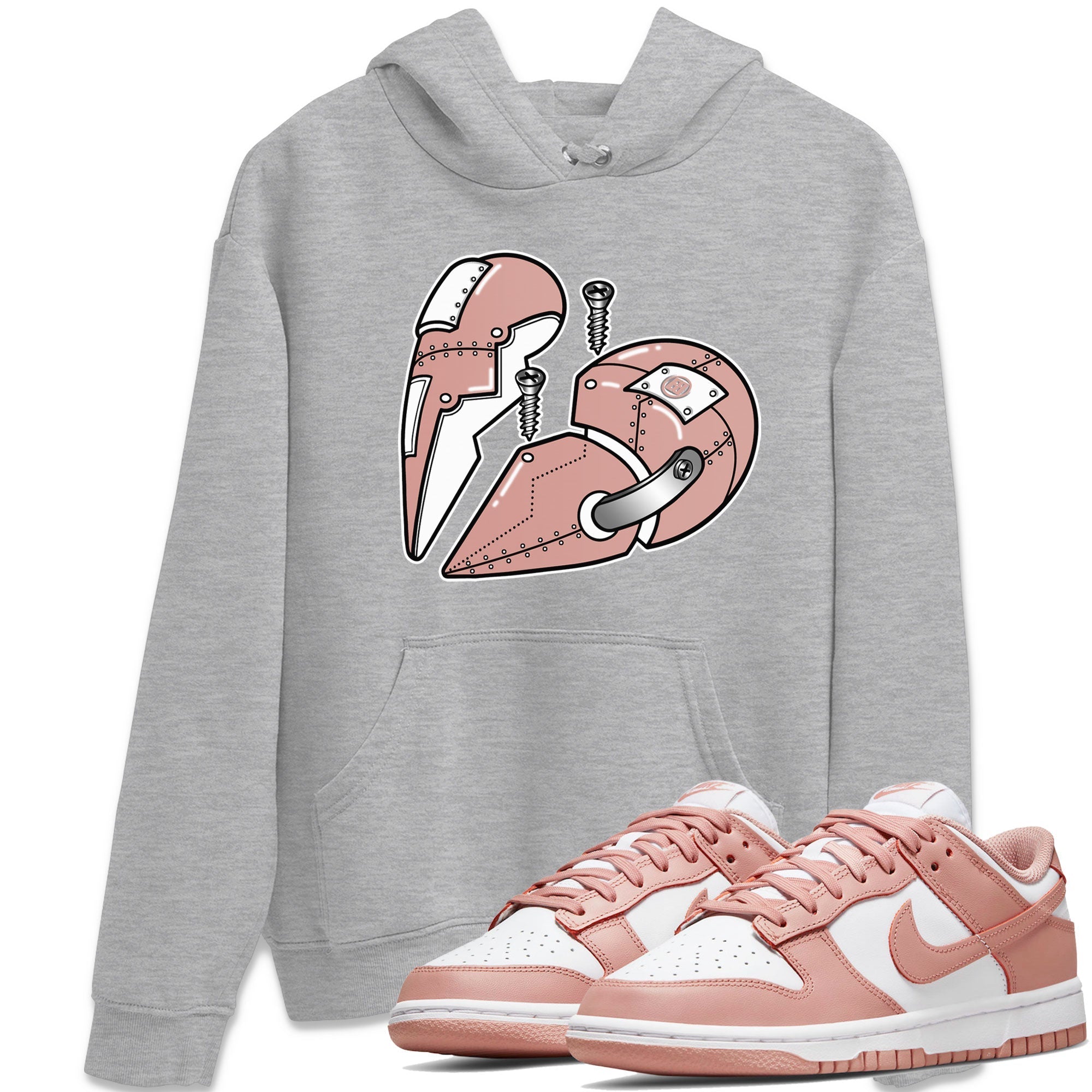 Metal Heart snkmatch Tee - Dunk Rose Whisper