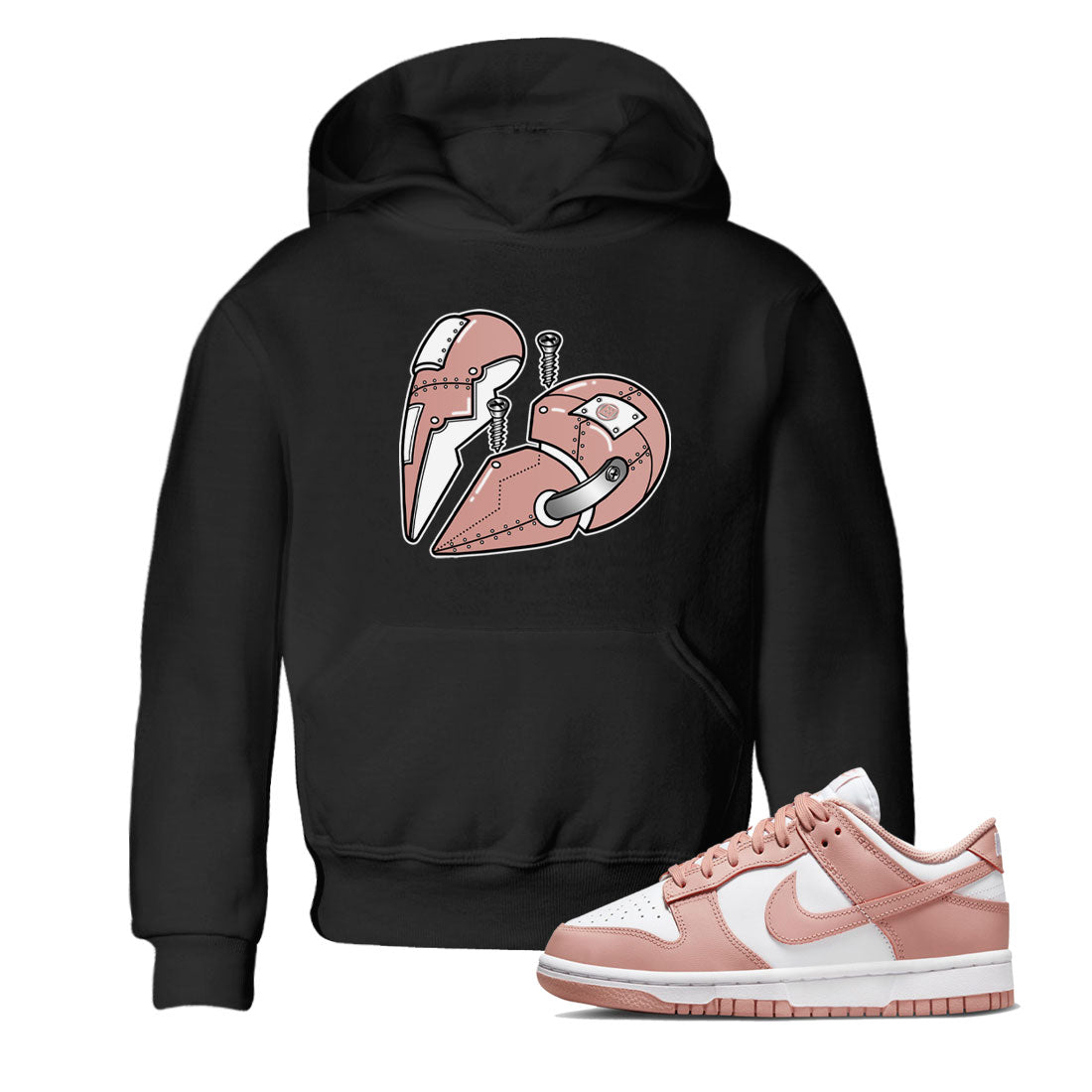 Metal Heart snkmatch Tee Kids - Dunk Rose Whisper