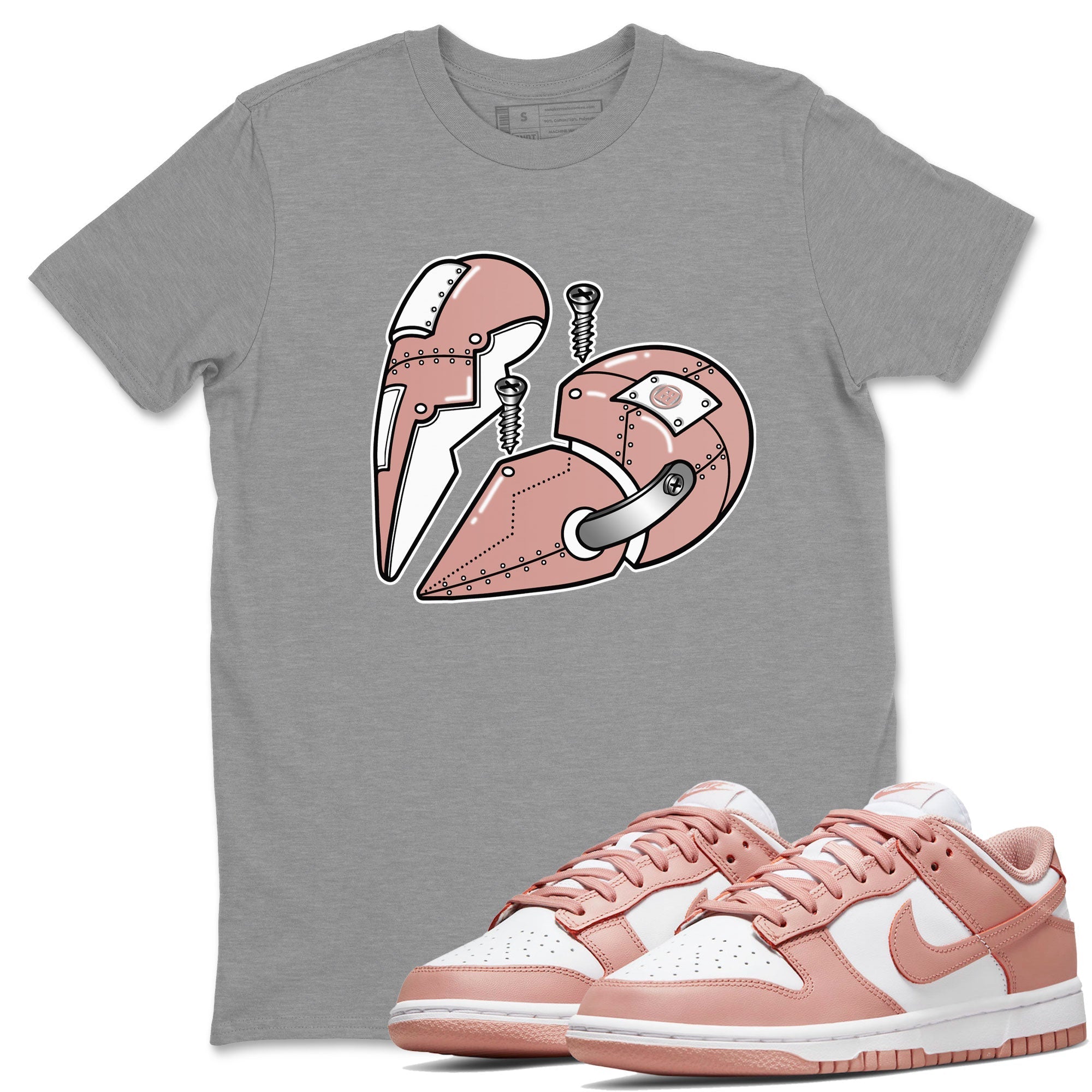 Metal Heart snkmatch Tee - Dunk Rose Whisper