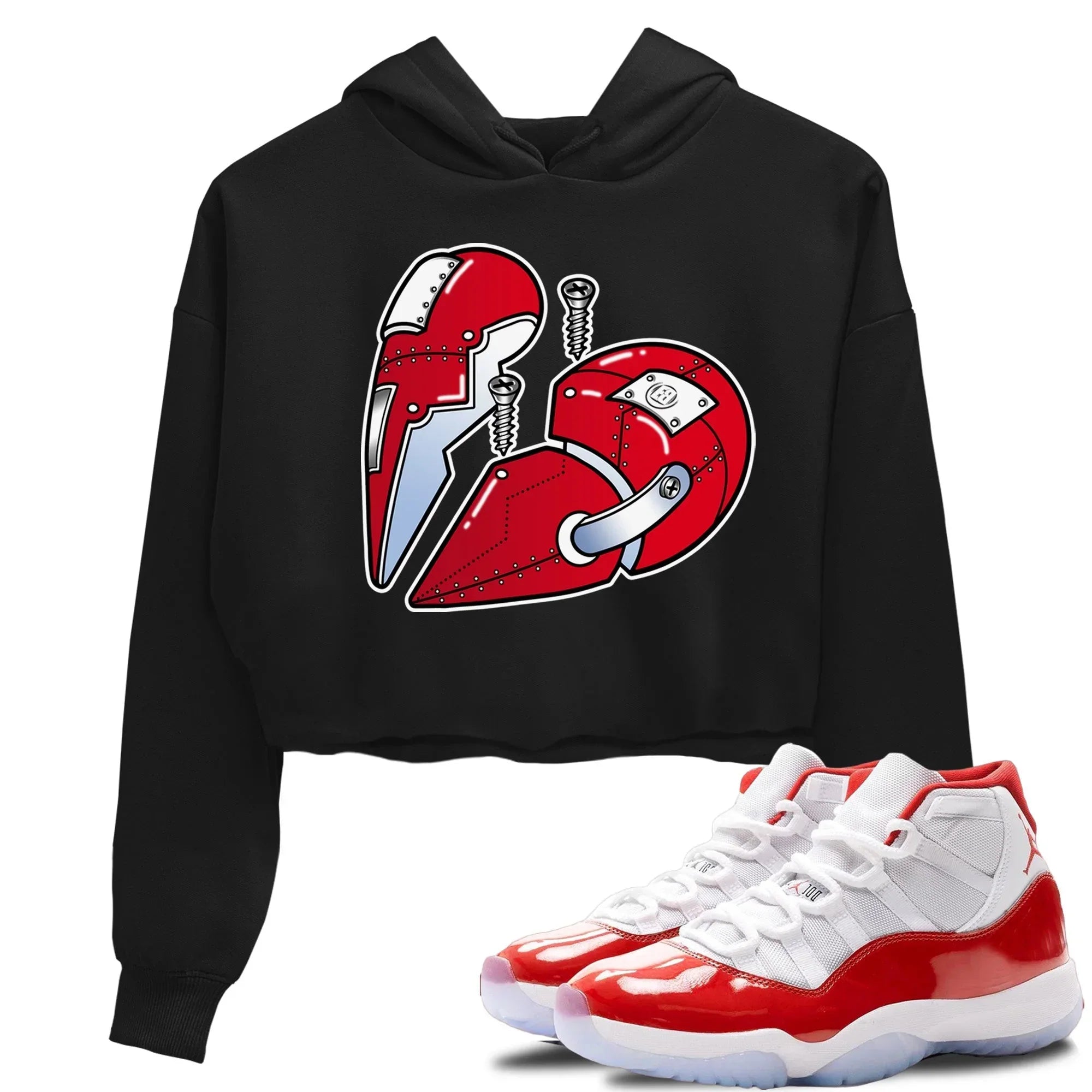 Metal Heart Women's Tops - Air Jordan 11 Cherry