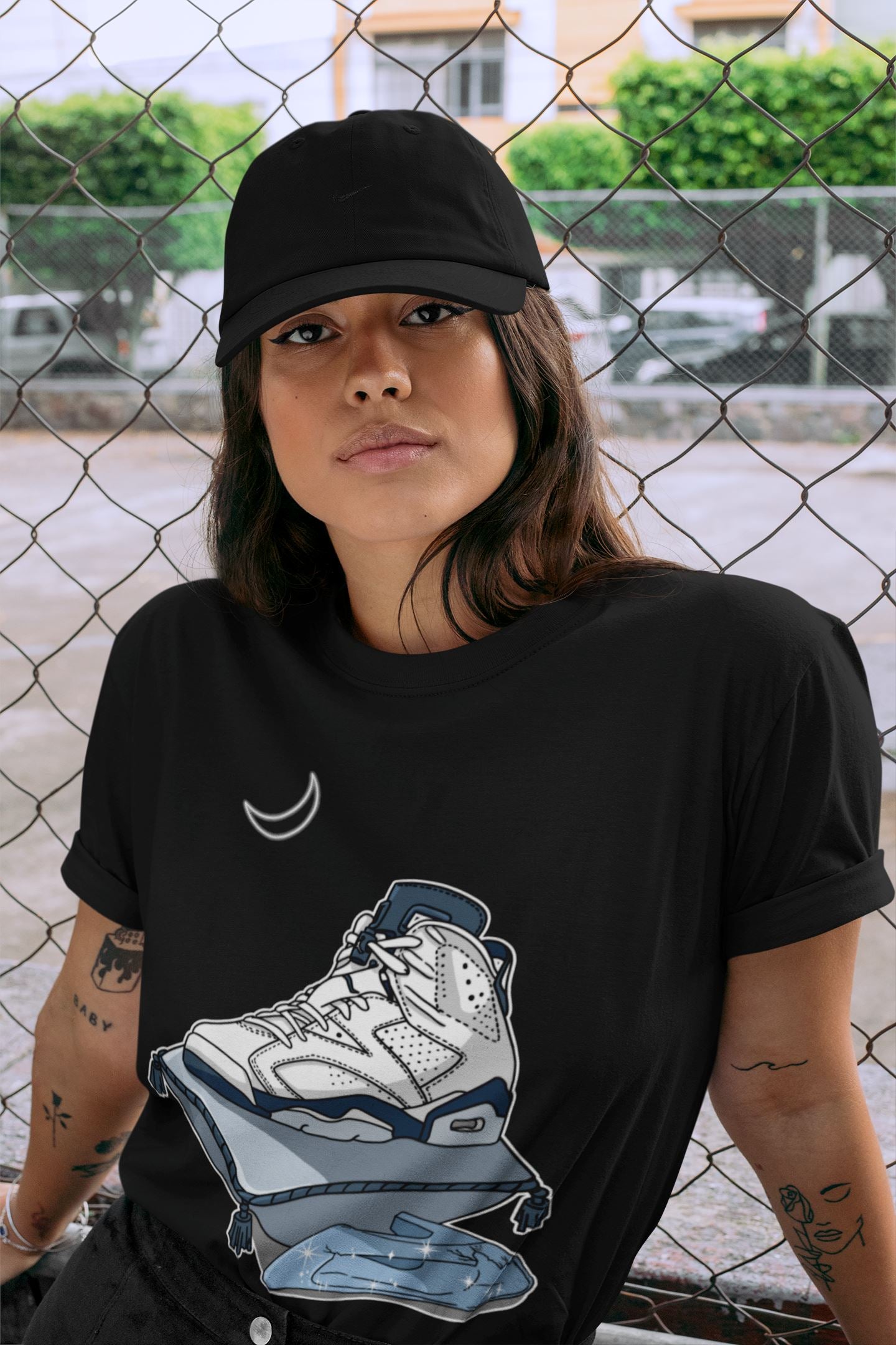 Midnight Shoes Unisex Tops - Air Jordan 6 Midnight Navy