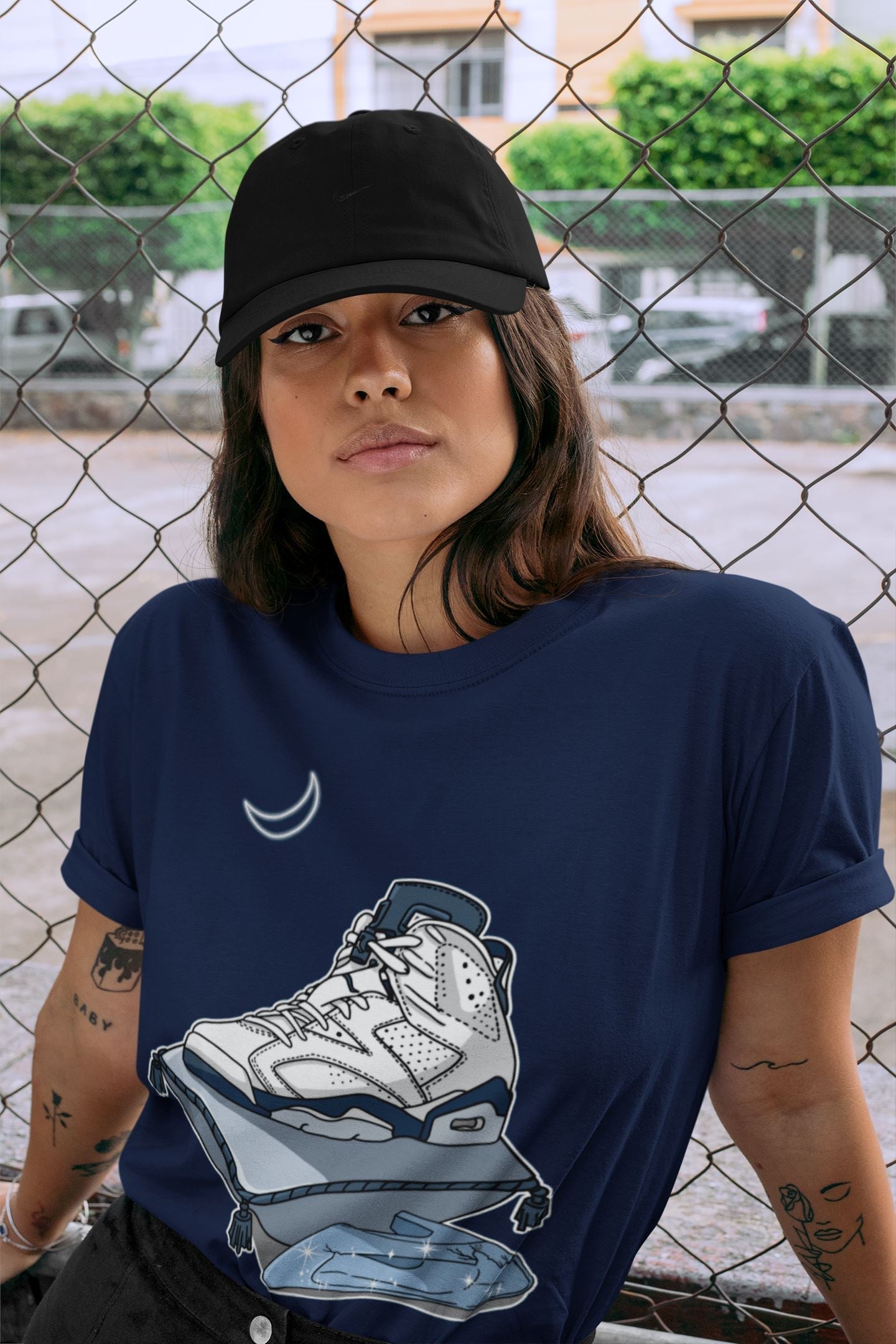 Midnight Shoes Unisex Tops - Air Jordan 6 Midnight Navy