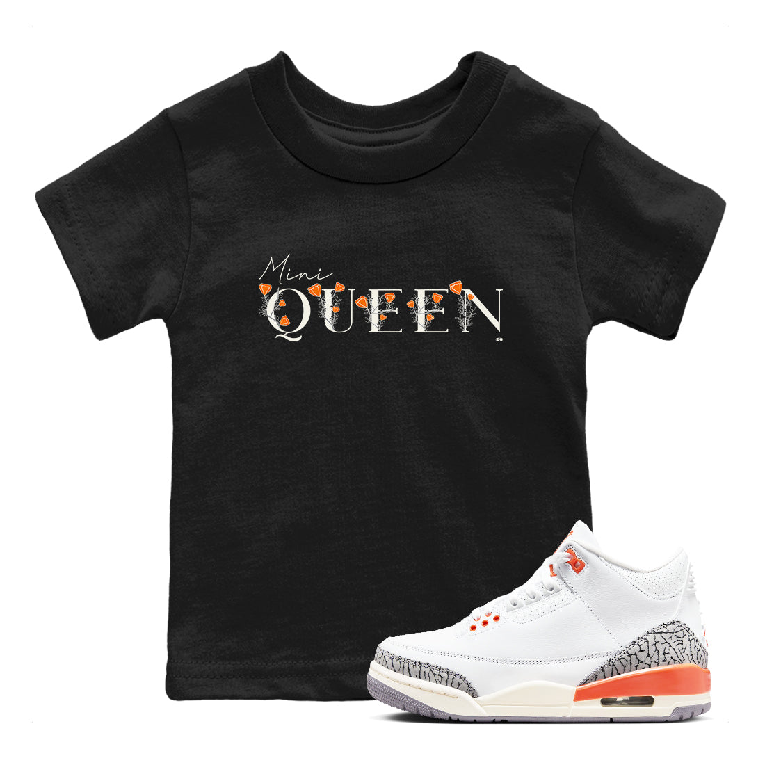 Mini Queen snkmatch Tees Kids - Air Jordan 3 Georgia Peach