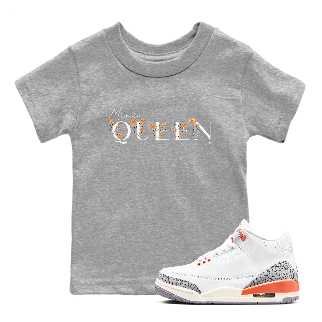 Mini Queen snkmatch Tees Kids - Air Jordan 3 Georgia Peach