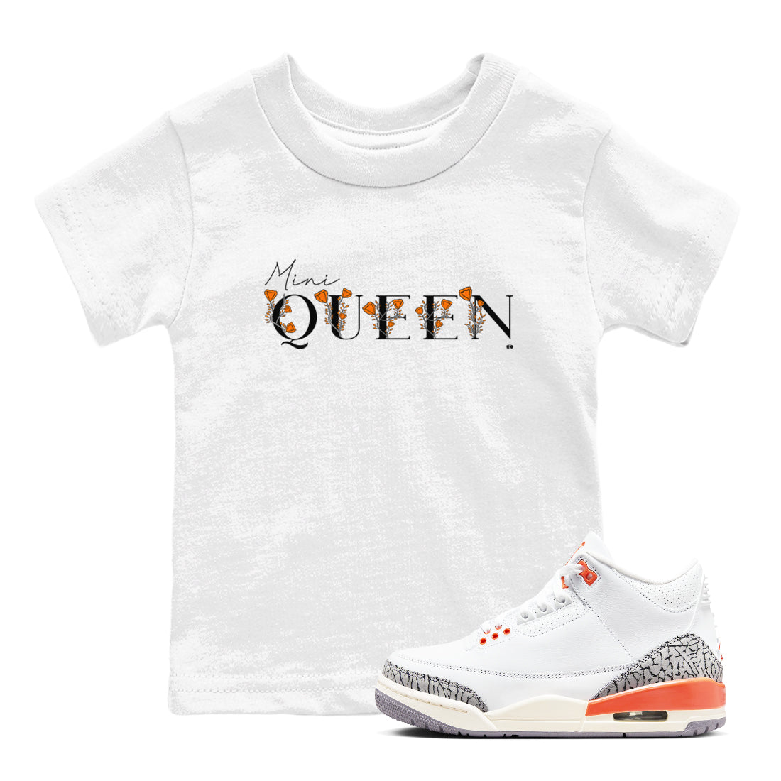 Mini Queen snkmatch Tees Kids - Air Jordan 3 Georgia Peach