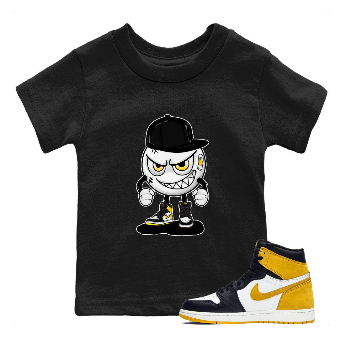 Mischief snkmatch Tees Kids - Air Jordan 1 Yellow Ochre