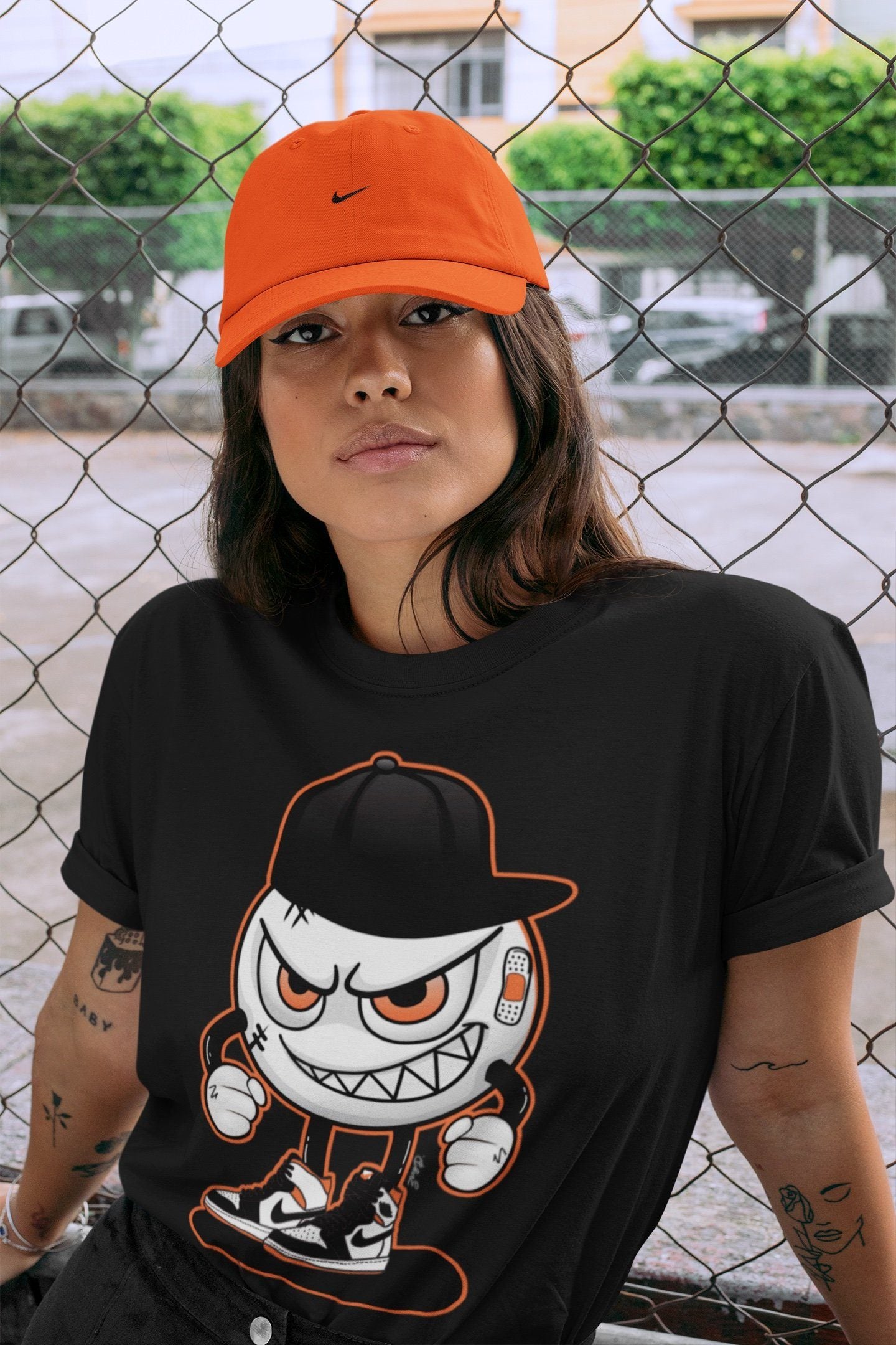 Mischief Unisex Tops - Air Jordan 1 Electro Orange