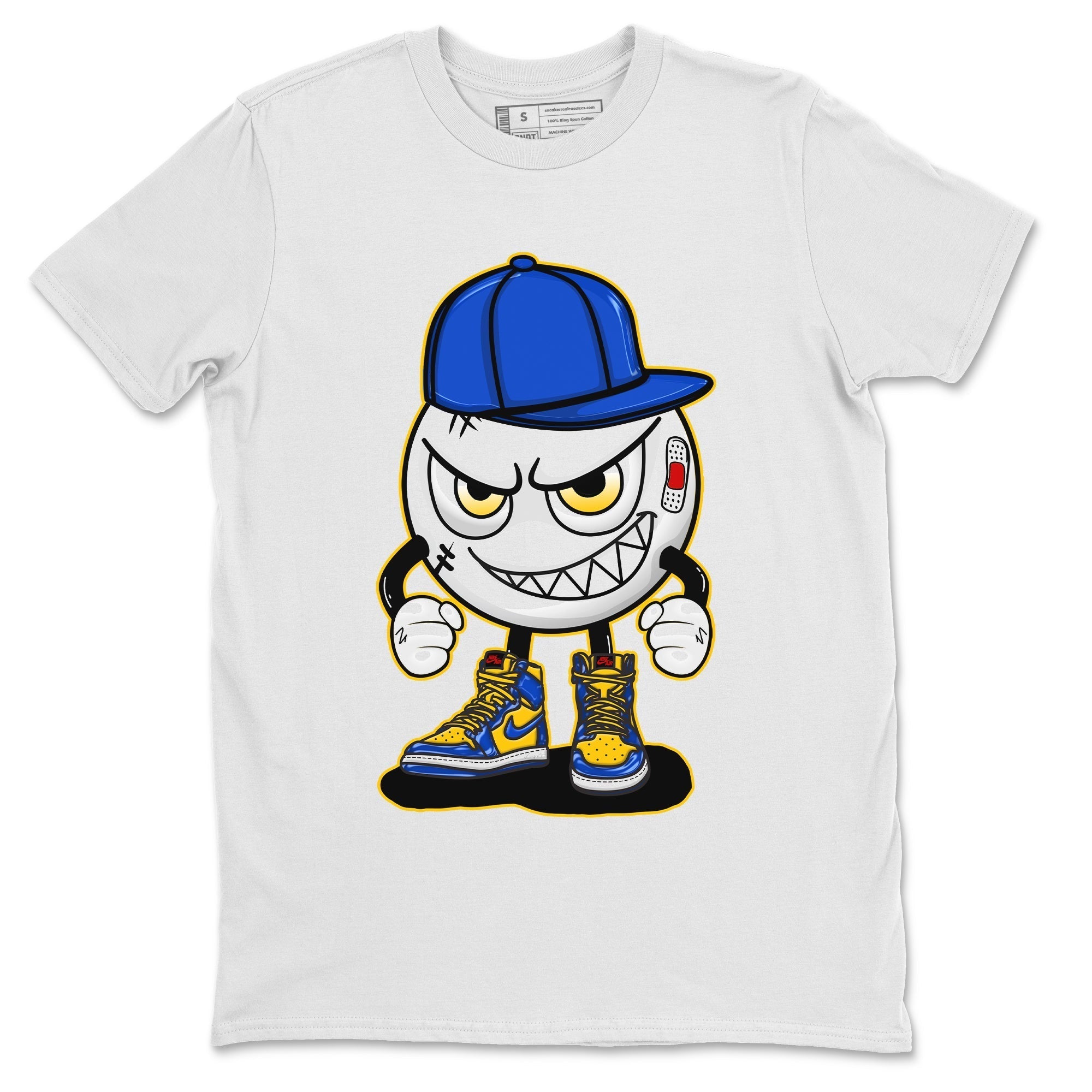 Mischief Unisex Tops - Air Jordan 1 Game Royal Varsity Maize