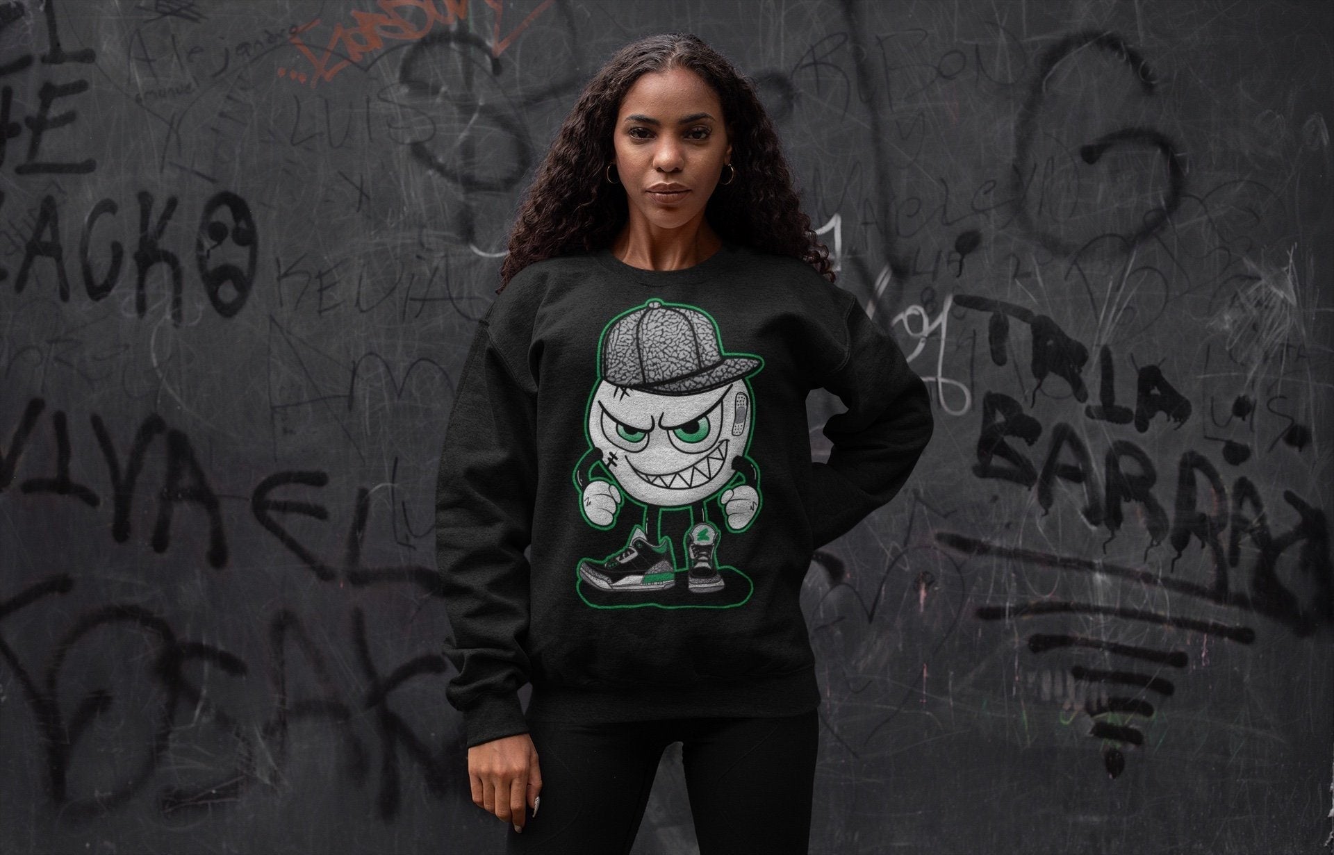 Mischief Unisex Tops - Air Jordan 3 Pine Green