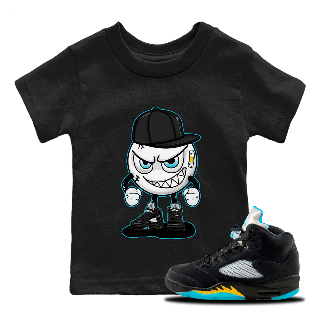 Mischief Kids Tops - Air Jordan 5 Aqua