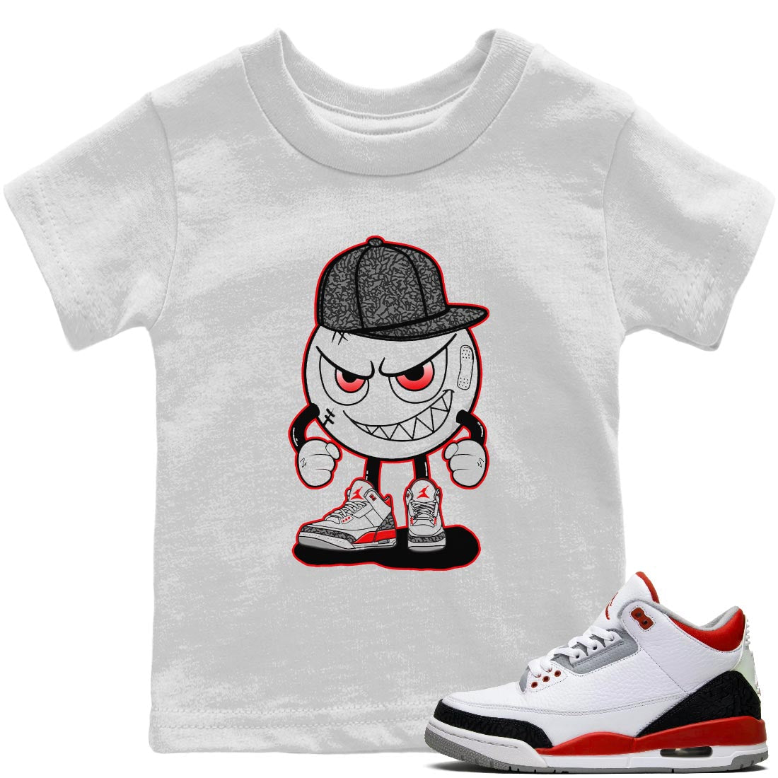 Mischief Kids Tops - Air Jordan 3 Fire Red