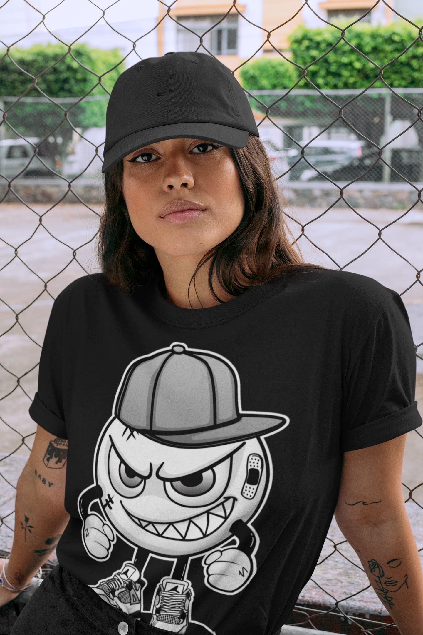 Mischief Unisex Tops - Air Jordan 4 Military Black