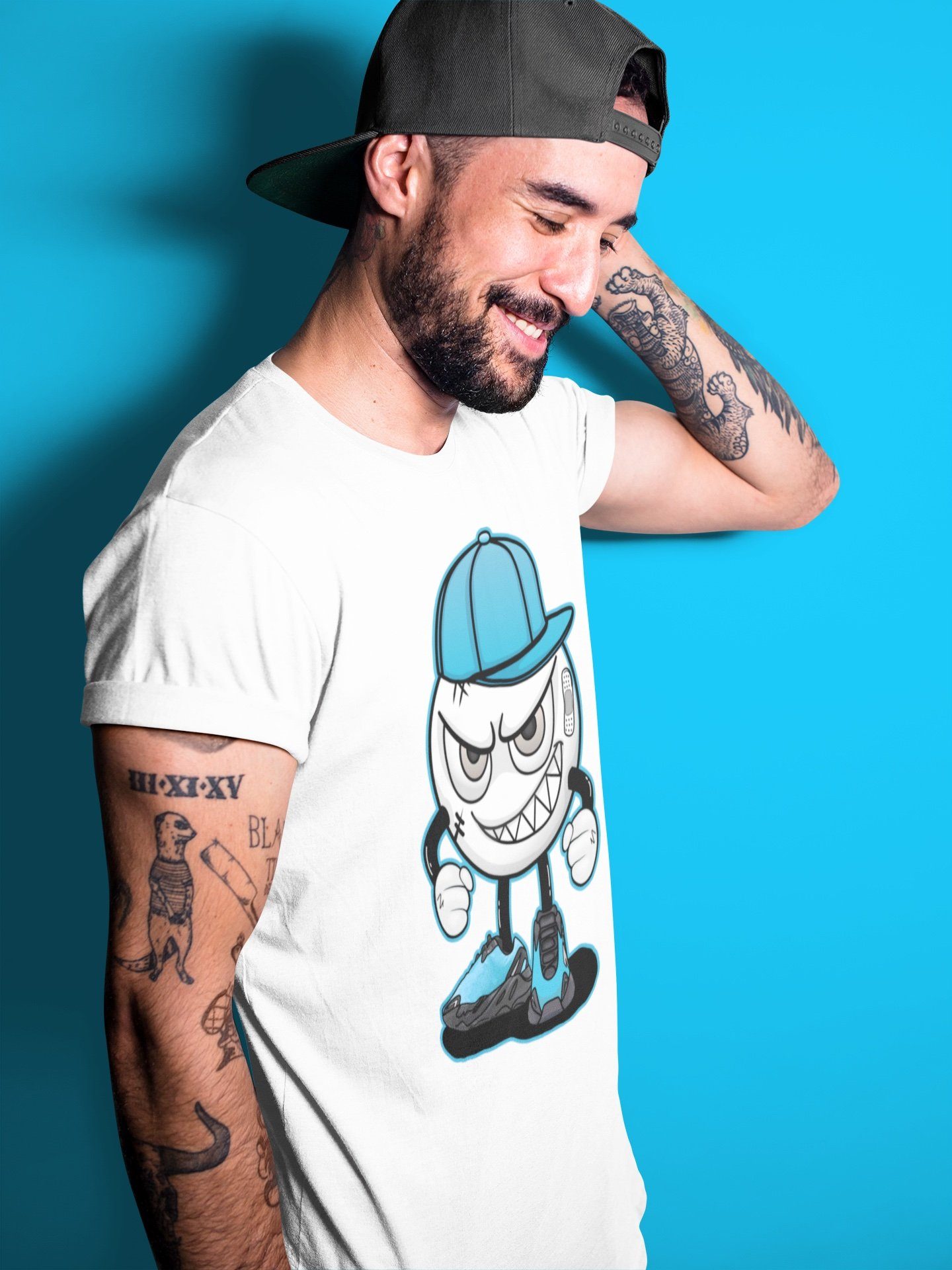 Mischief Unisex Tops - Yeezy 700 Bright Cyan