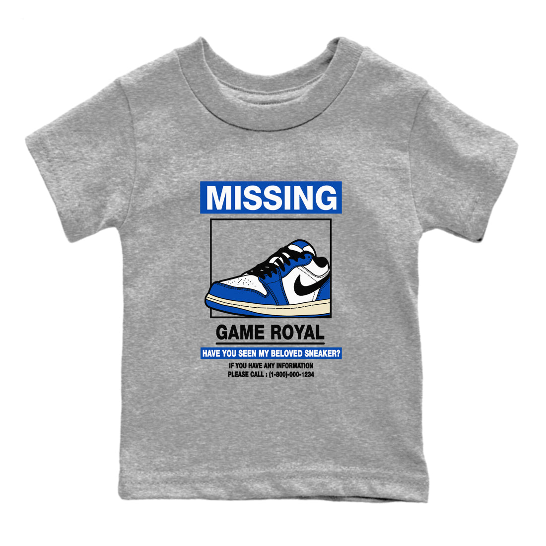 Missing snkmatch snkmatch Tees Kids - Air Jordan 1 Game Royal