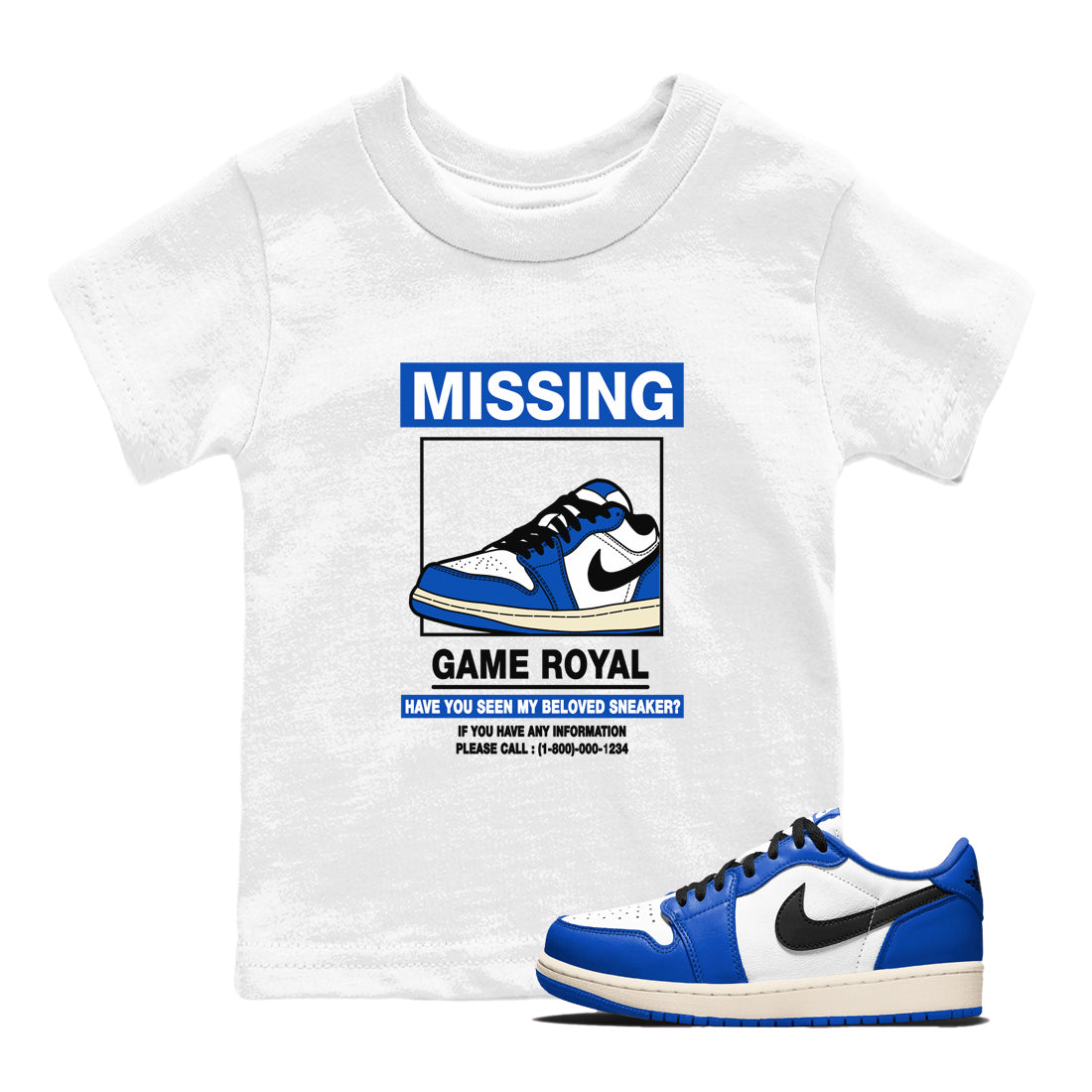 Missing snkmatch snkmatch Tees Kids - Air Jordan 1 Game Royal