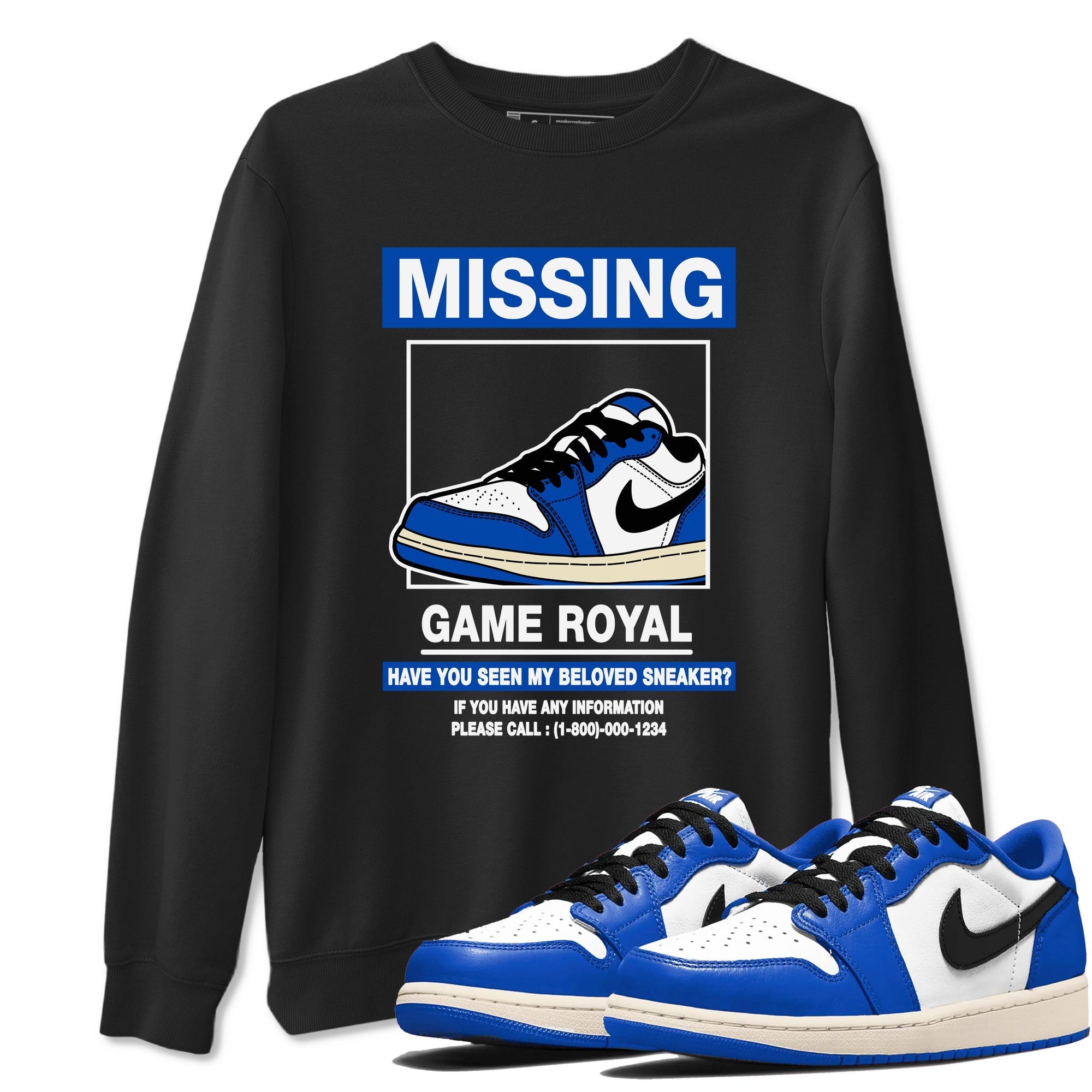 Missing snkmatch snkmatch Tees - Air Jordan 1 Game Royal