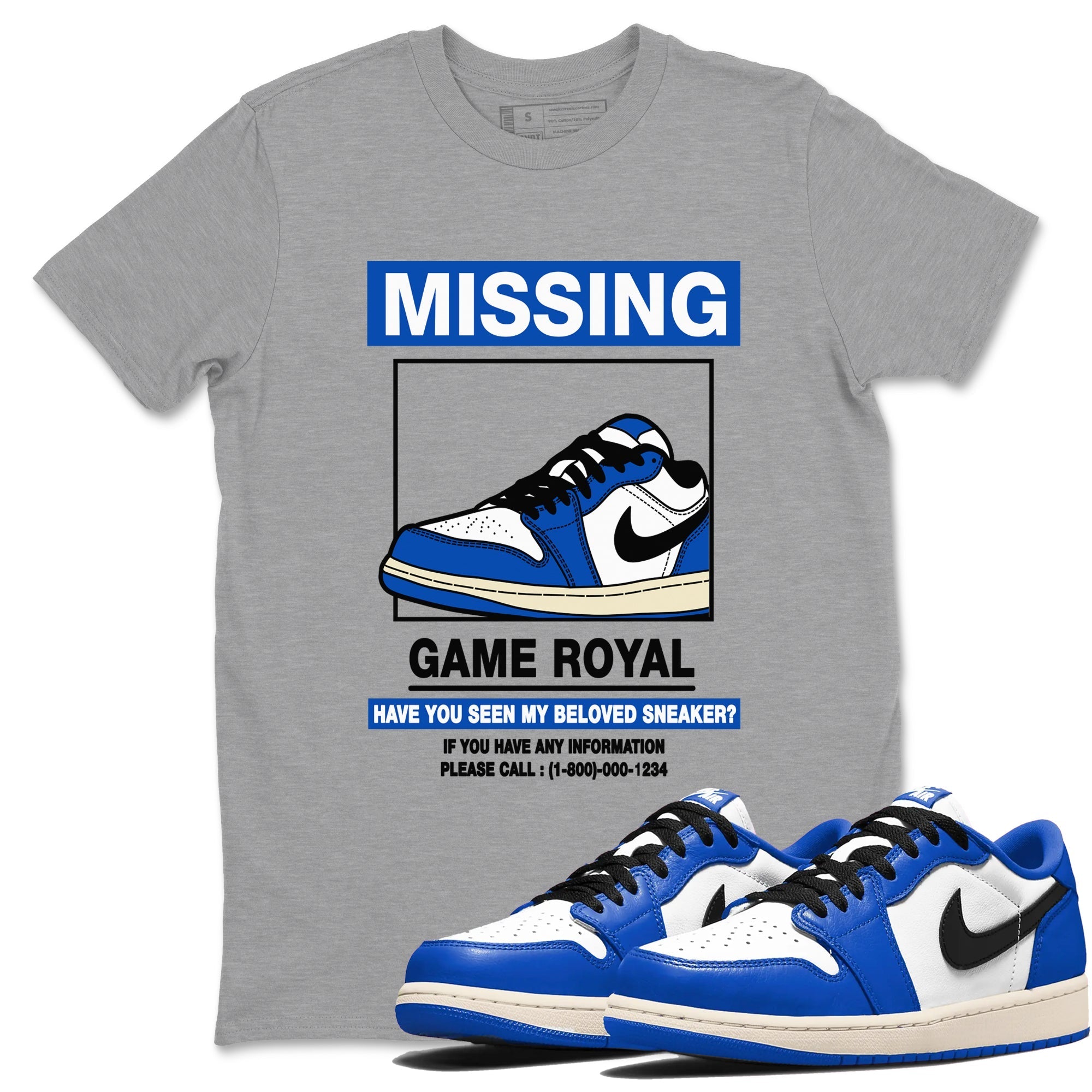 Missing snkmatch snkmatch Tees - Air Jordan 1 Game Royal