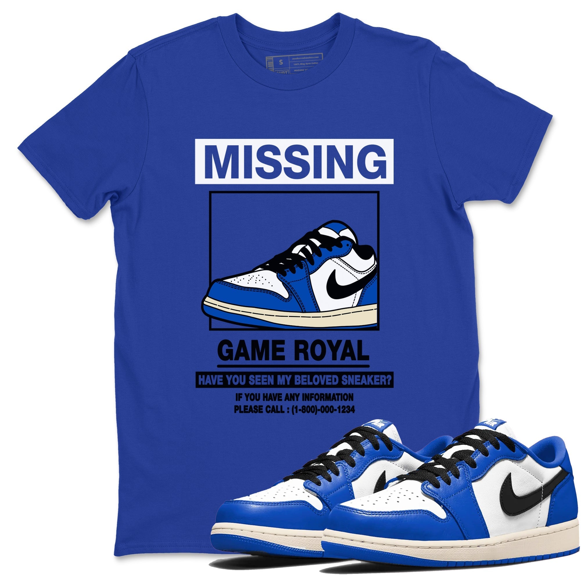 Missing snkmatch snkmatch Tees - Air Jordan 1 Game Royal