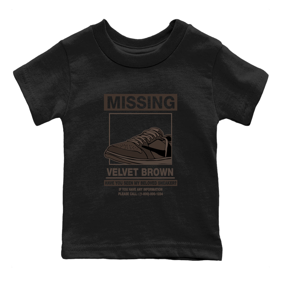 Missing snkmatch snkmatch Tees Kids - Air Jordan 1 Travis Scott Velvet Brown