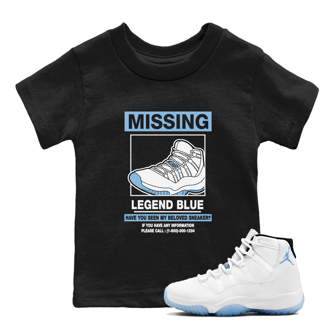 Missing snkmatch snkmatch Tees Kids - Air Jordan 11 Legend Blue