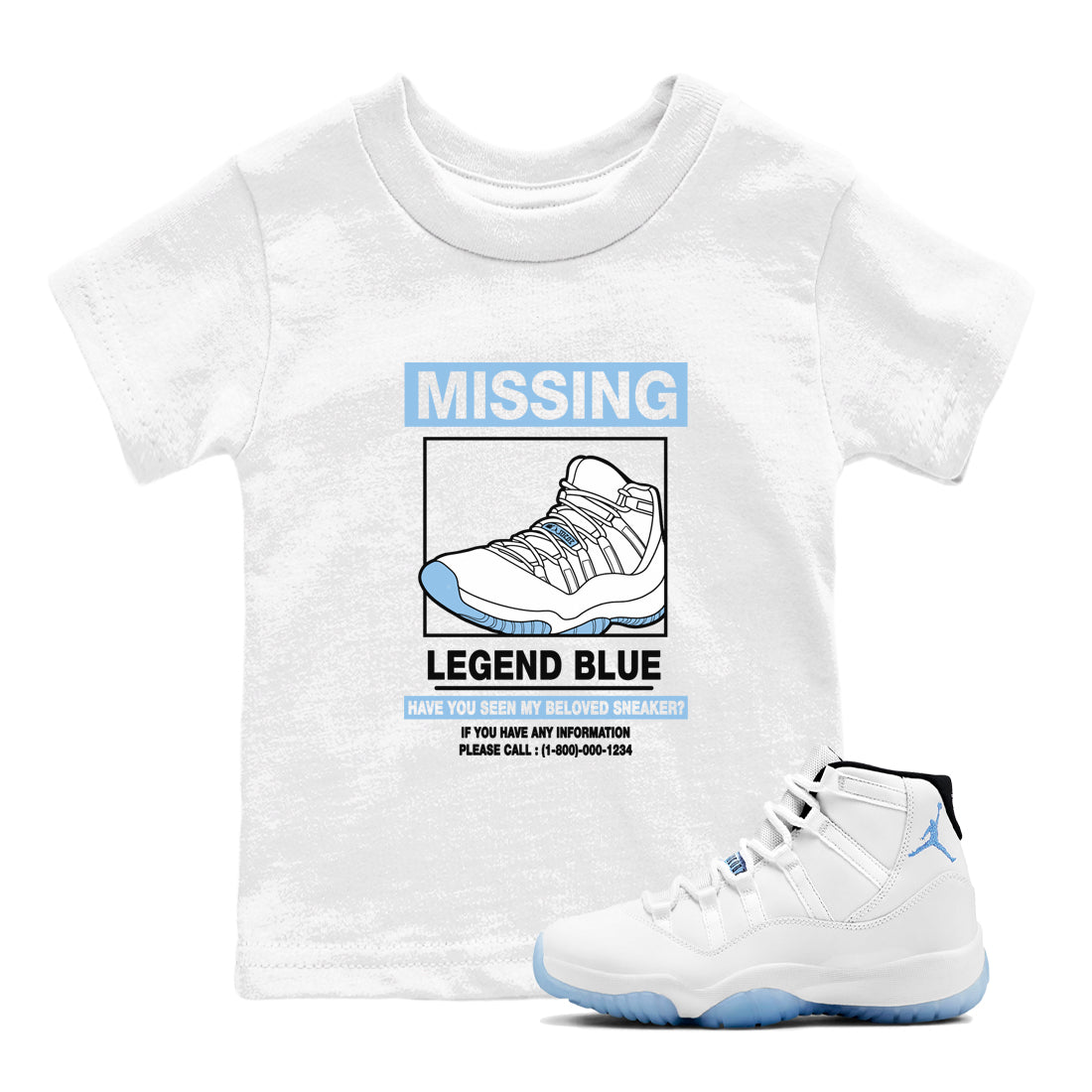 Missing snkmatch snkmatch Tees Kids - Air Jordan 11 Legend Blue