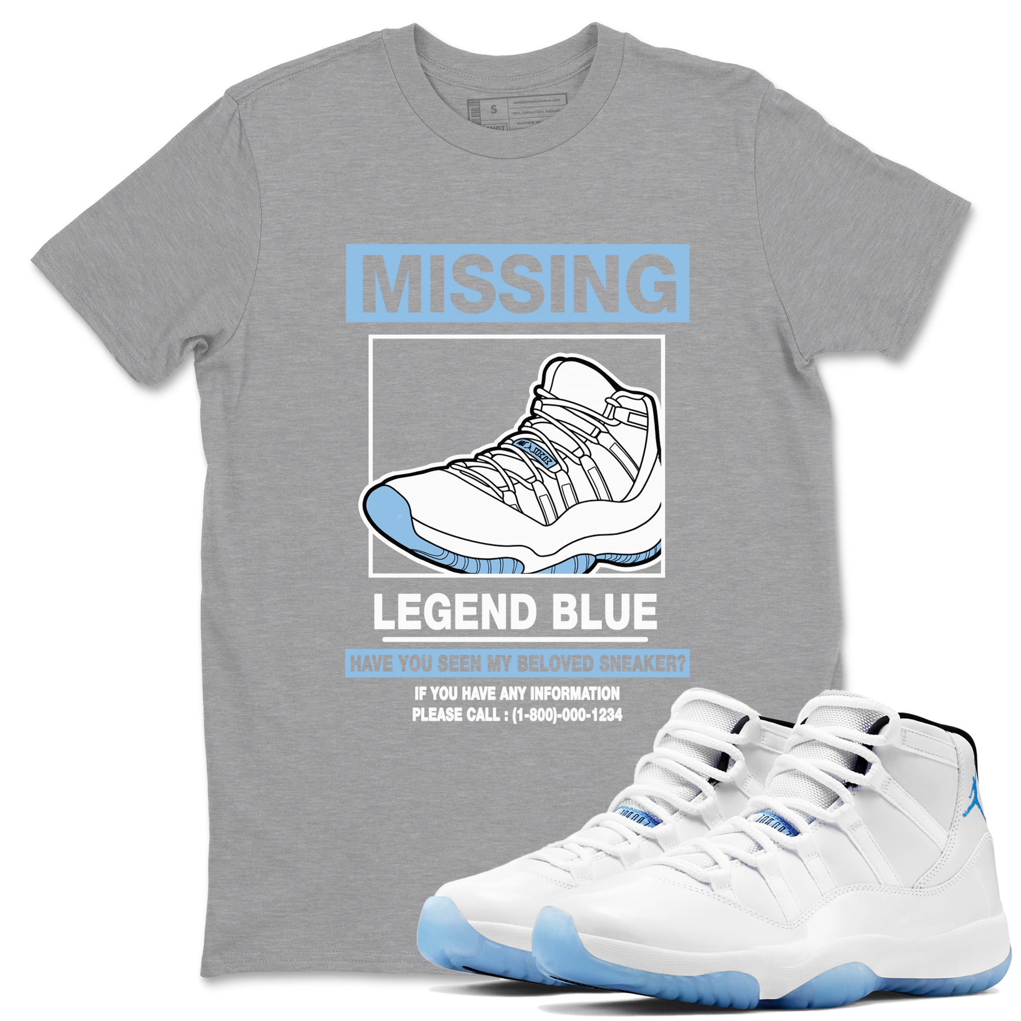 Missing snkmatch snkmatch Tees - Air Jordan 11 Legend Blue