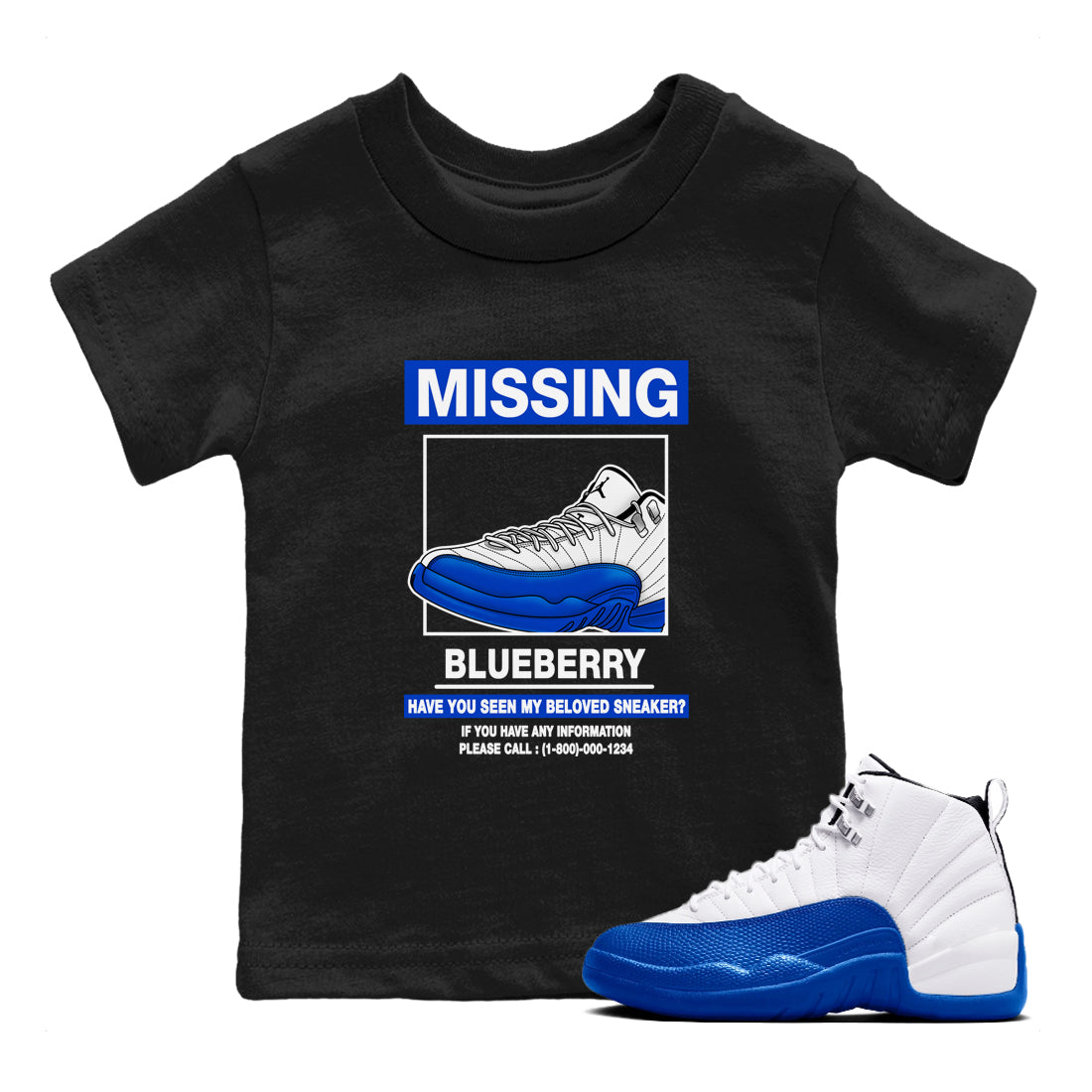 Missing snkmatch snkmatch Tees Kids - Air Jordan 12 Blueberry