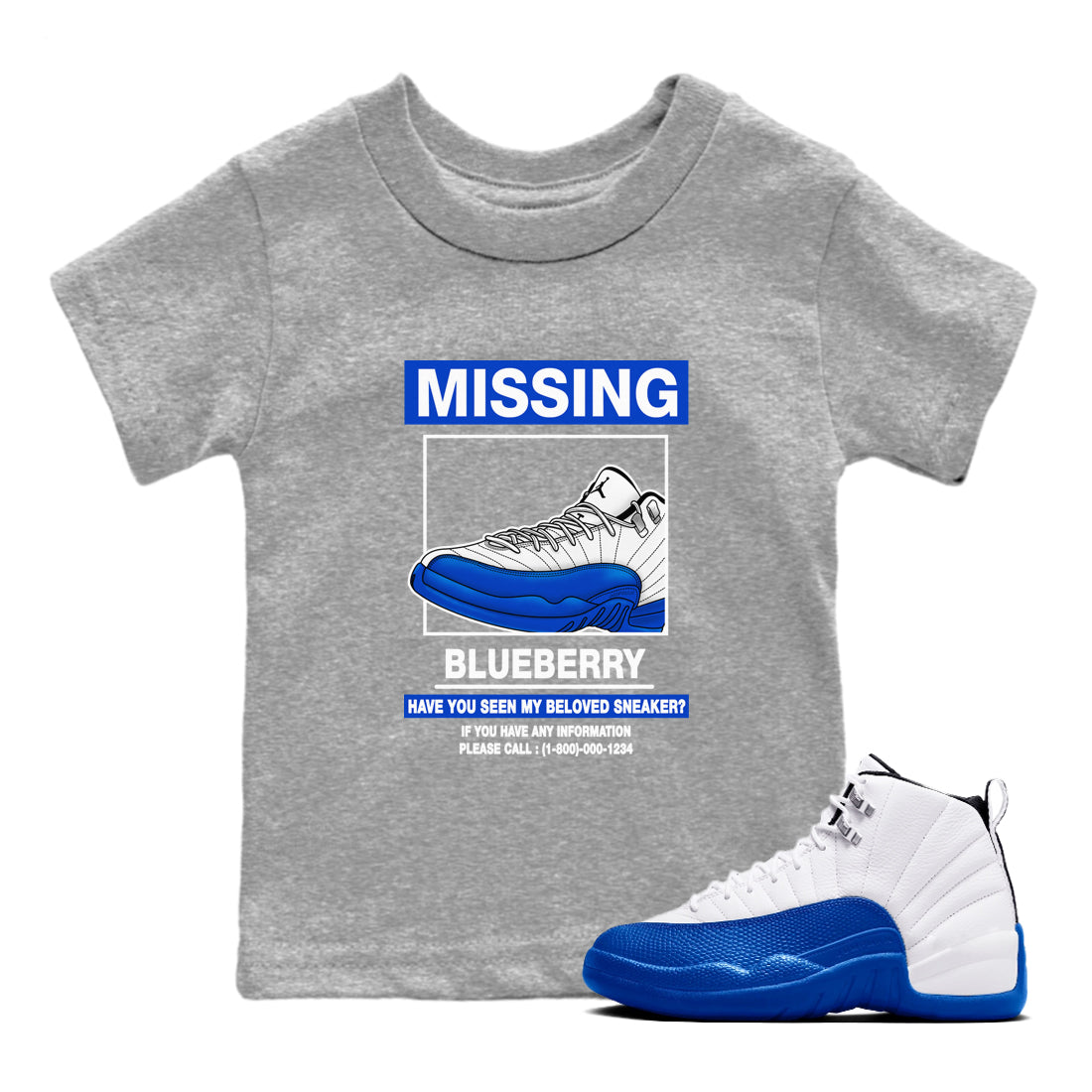Missing snkmatch snkmatch Tees Kids - Air Jordan 12 Blueberry