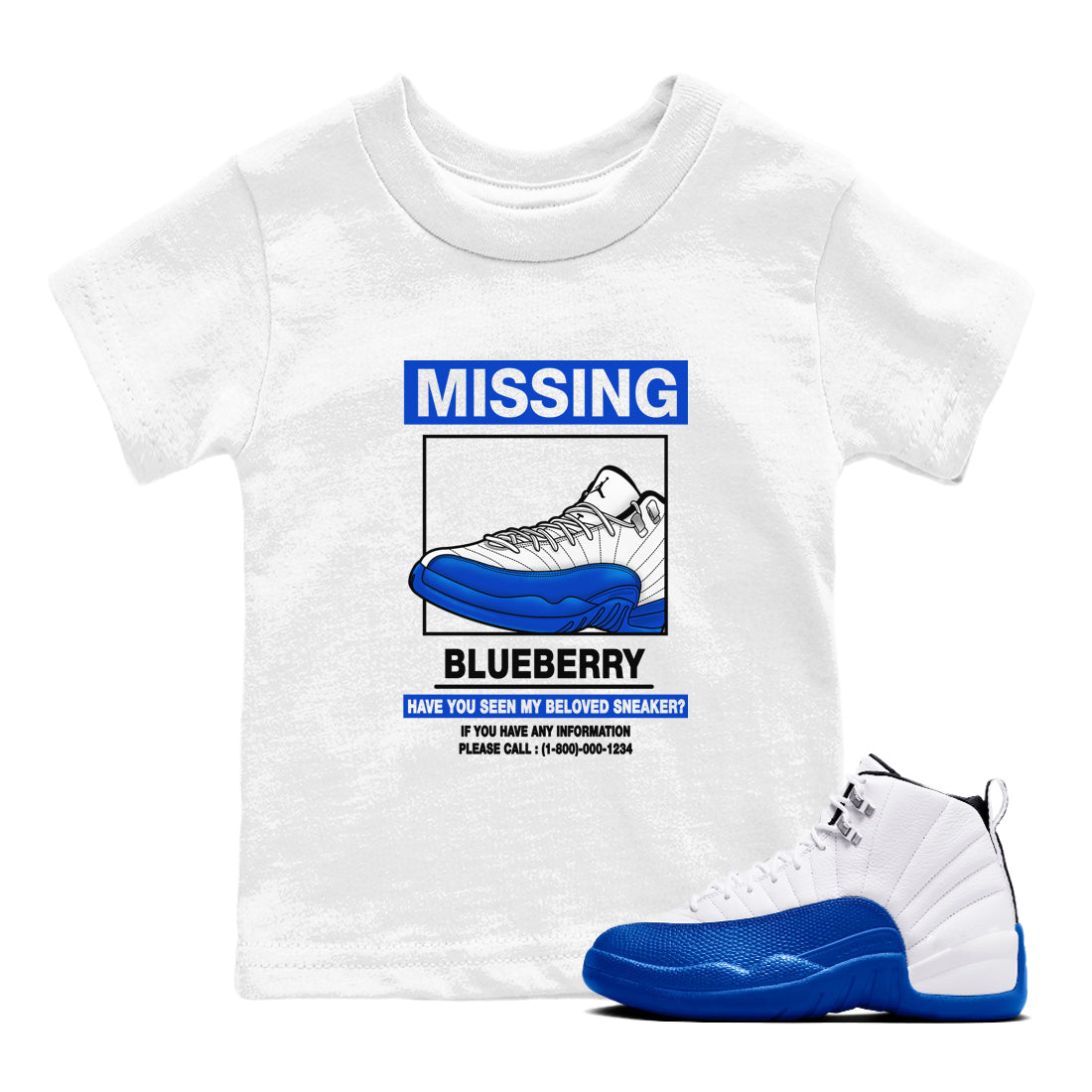 Missing snkmatch snkmatch Tees Kids - Air Jordan 12 Blueberry