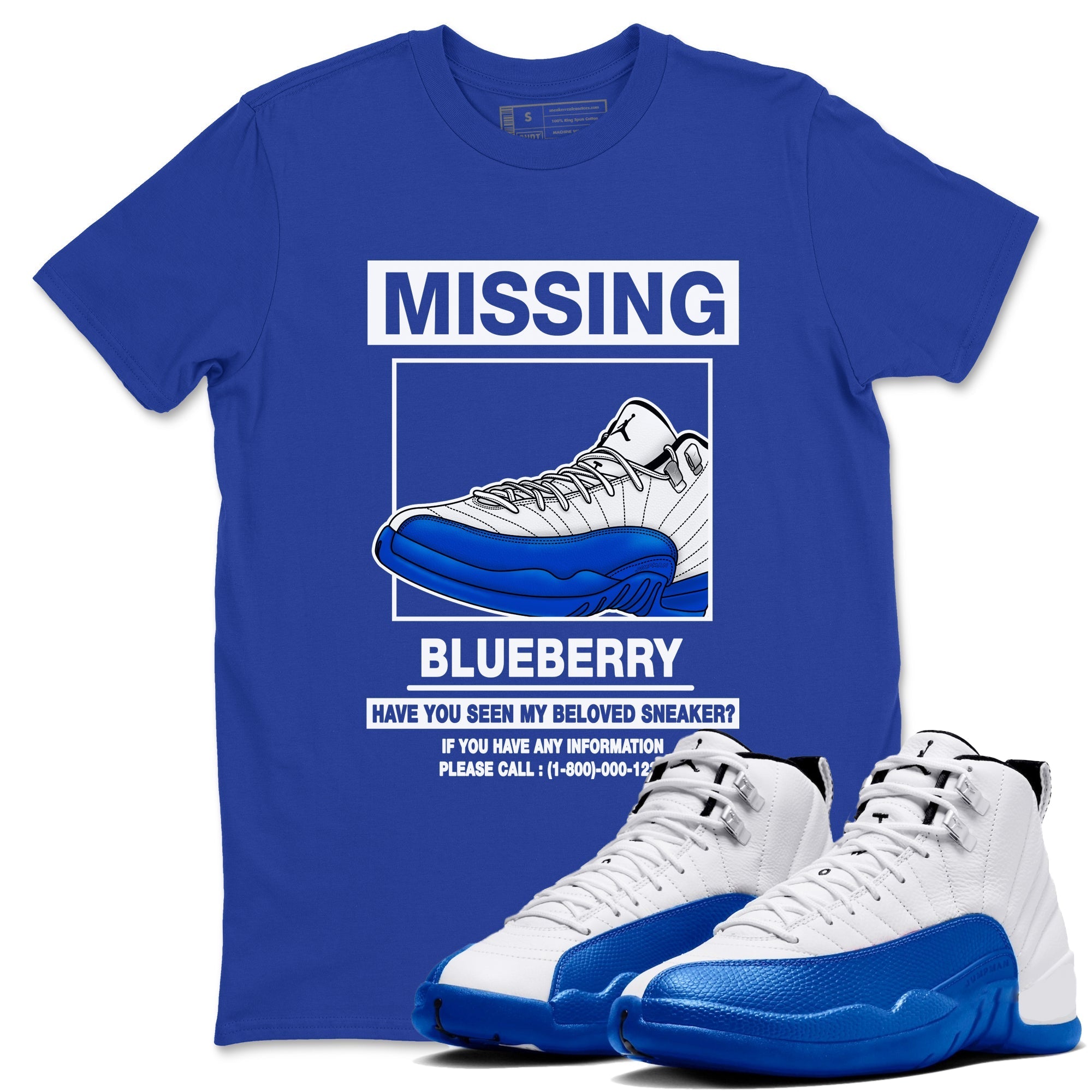 Missing snkmatch snkmatch Tees - Air Jordan 12 Blueberry