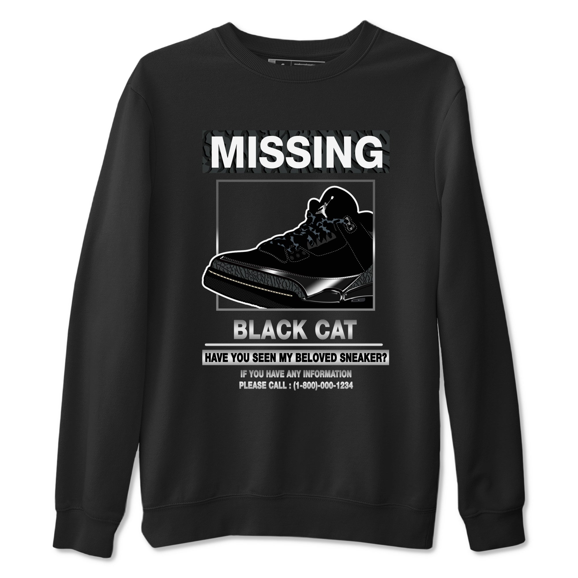 Missing snkmatch snkmatch Tees - Air Jordan 3 Black Cat