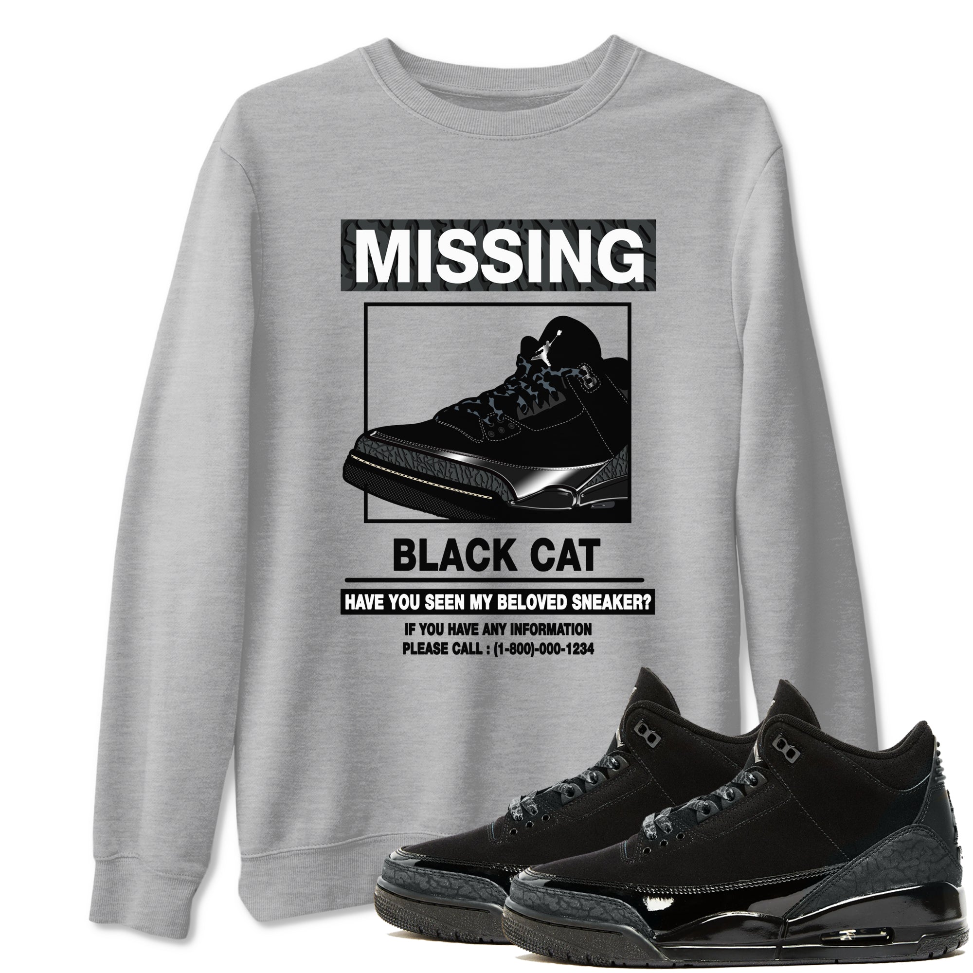 Missing snkmatch snkmatch Tees - Air Jordan 3 Black Cat