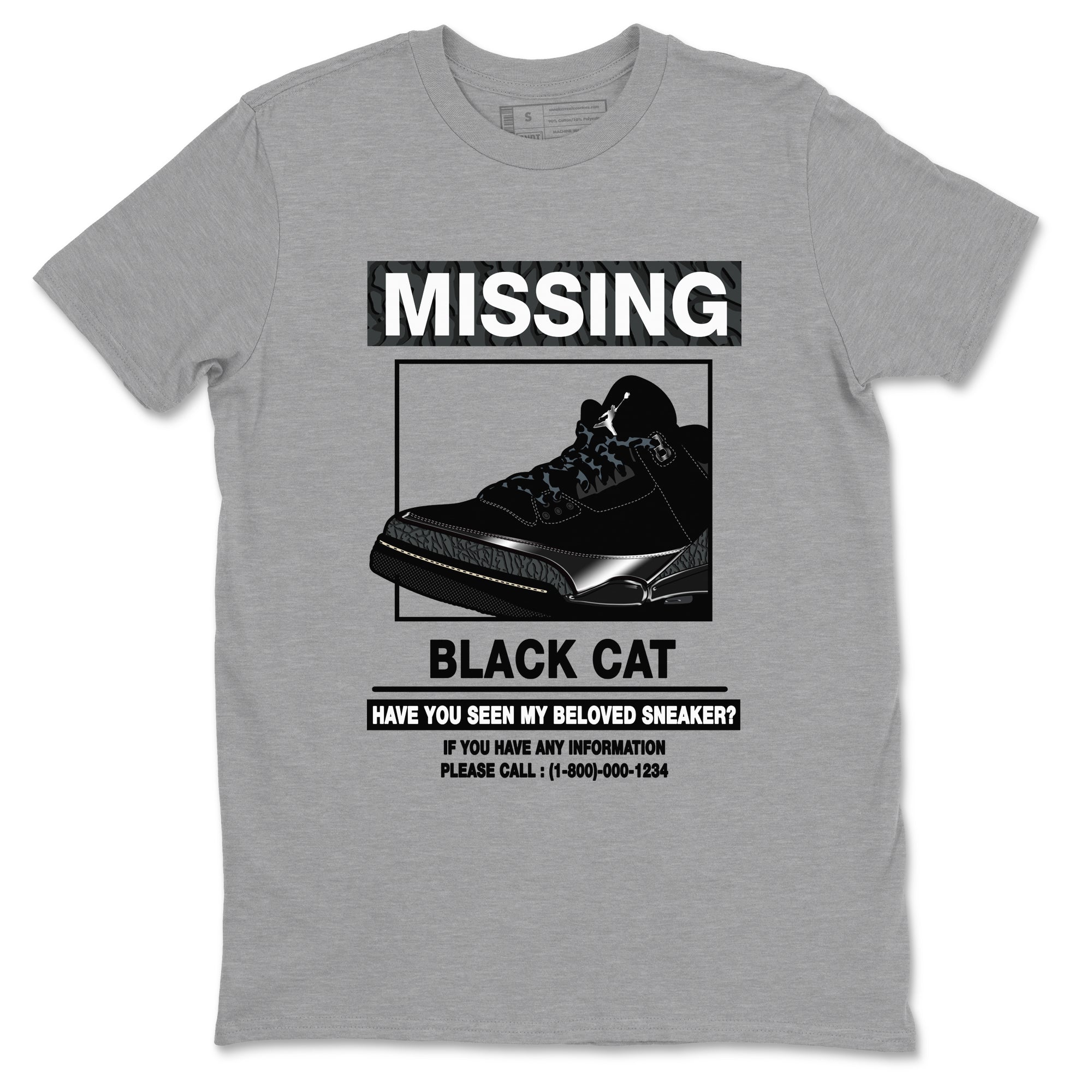 Missing snkmatch snkmatch Tees - Air Jordan 3 Black Cat