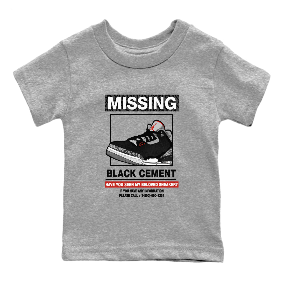 Missing snkmatch snkmatch Tees Kids - Air Jordan 3 Black Cement