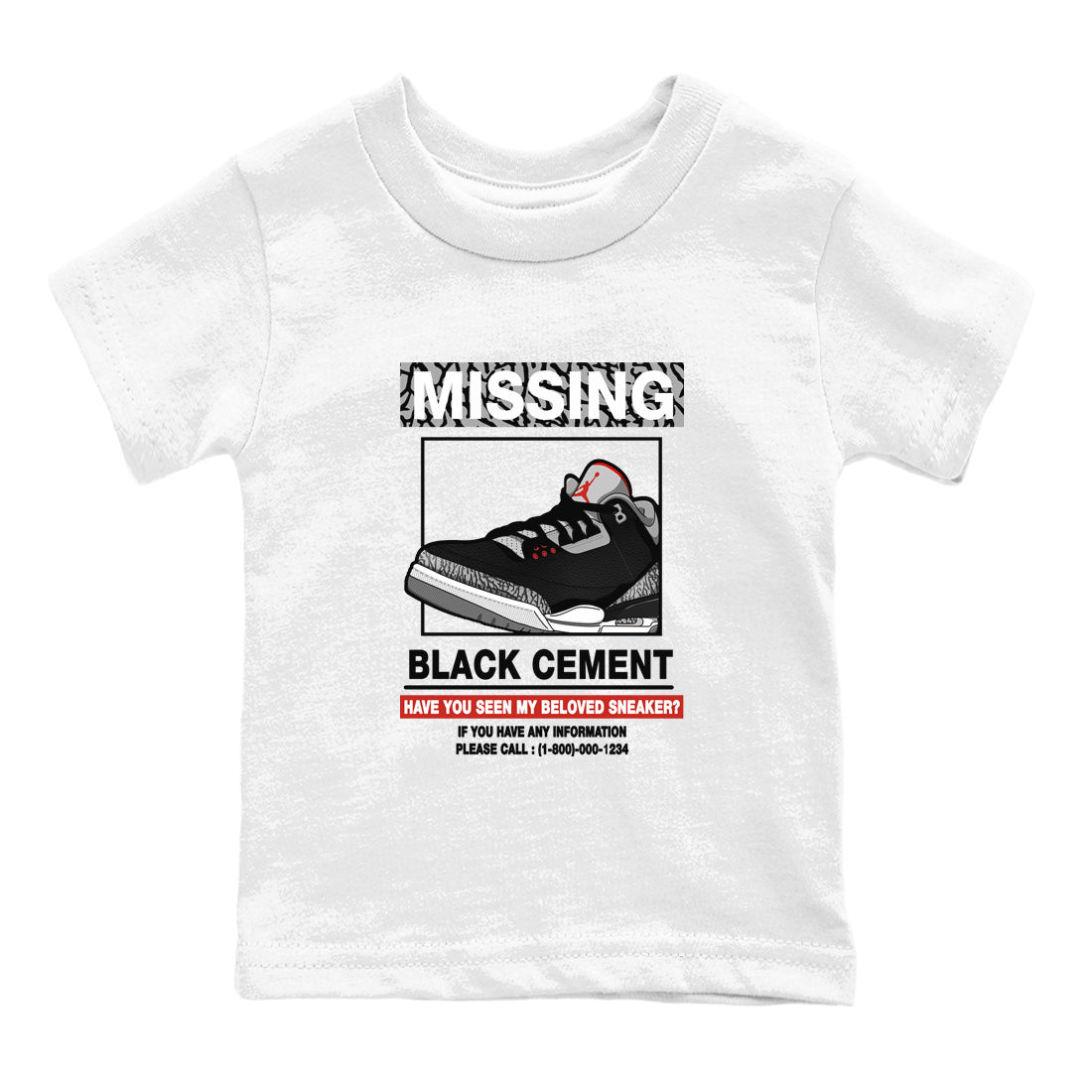 Missing snkmatch snkmatch Tees Kids - Air Jordan 3 Black Cement