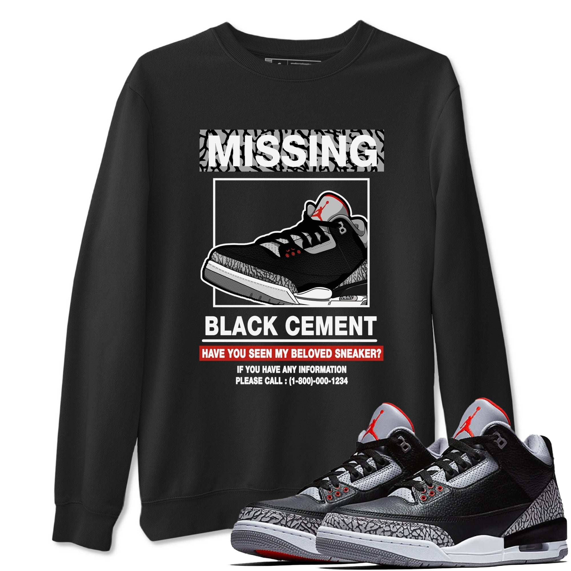 Missing snkmatch snkmatch Tees - Air Jordan 3 Black Cement