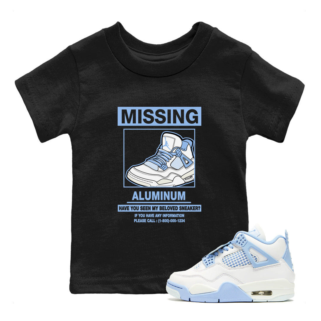 Missing snkmatch snkmatch Tees Kids - Air Jordan 4 Aluminum