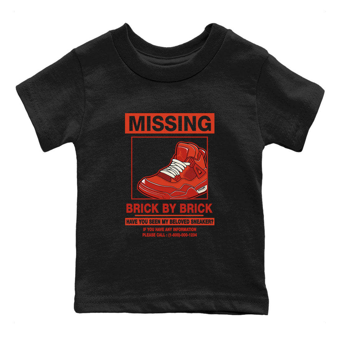 Missing snkmatch snkmatch Tees Kids - Air Jordan 4 Brick By Brick