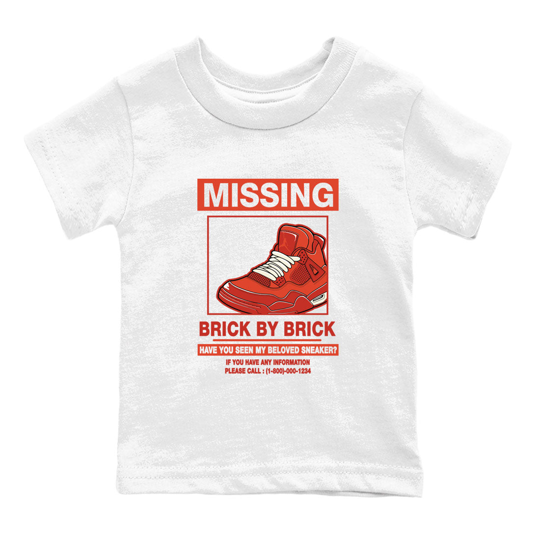 Missing snkmatch snkmatch Tees Kids - Air Jordan 4 Brick By Brick