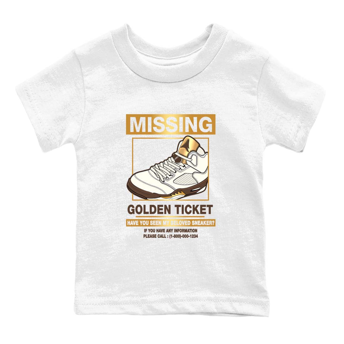 Missing snkmatch snkmatch Tees Kids - Air Jordan 5 Golden Ticket