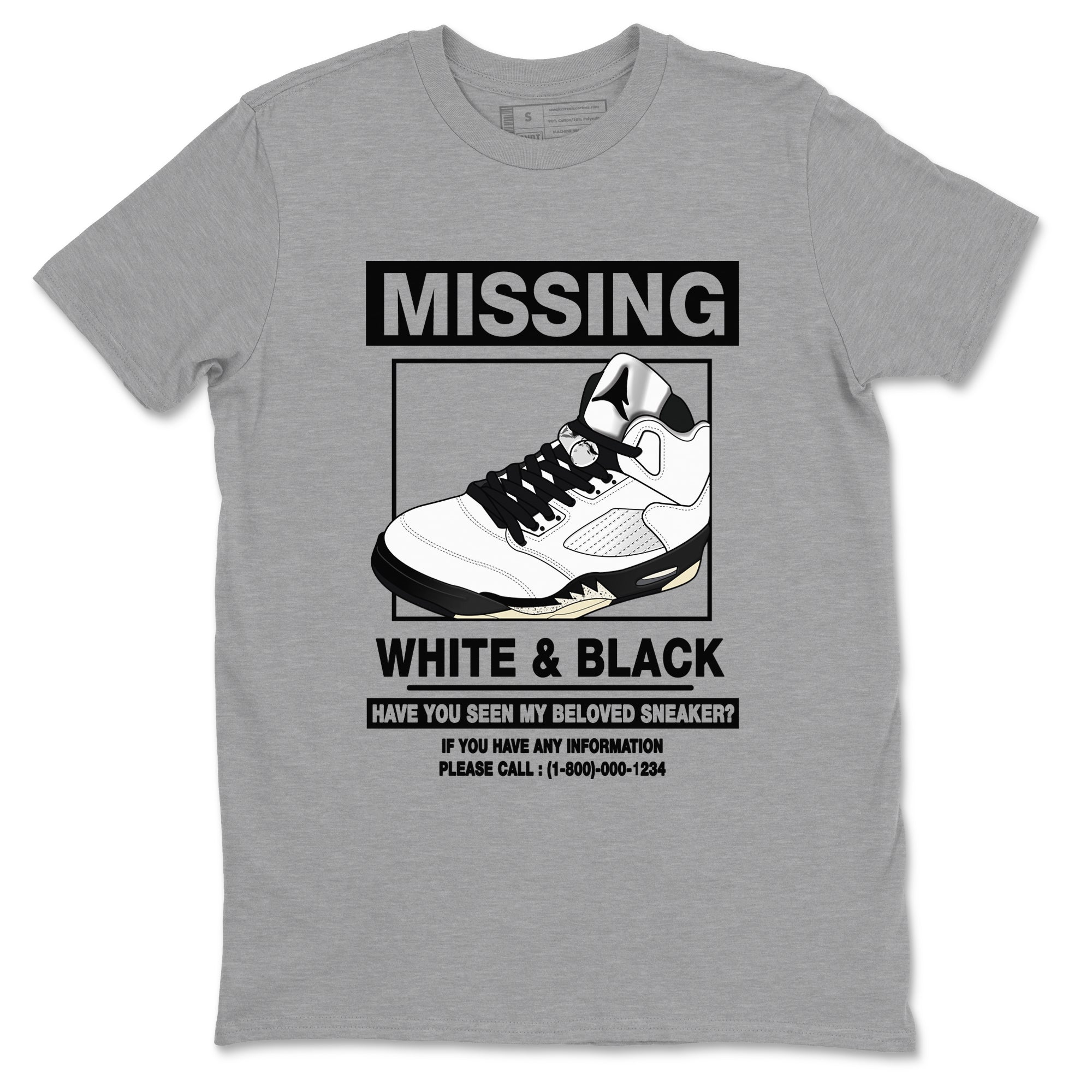 Missing snkmatch snkmatch Tees - Air Jordan 5 White Black