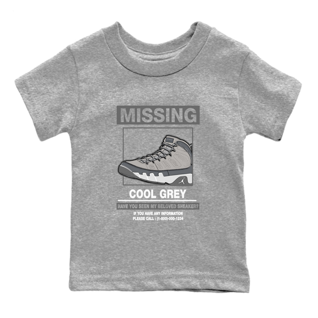 Missing snkmatch snkmatch Tees Kids - Air Jordan 9 Cool Grey