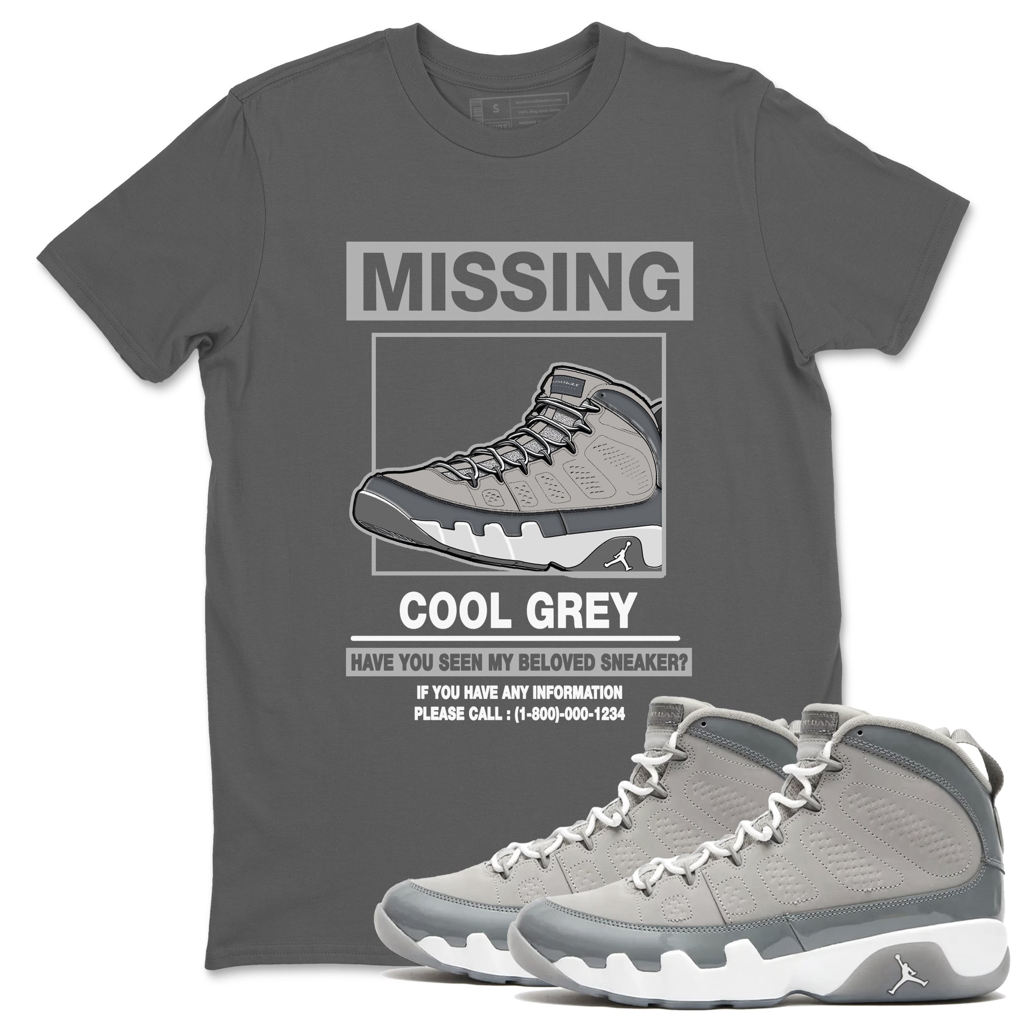 Missing snkmatch snkmatch Tees - Air Jordan 9 Cool Grey
