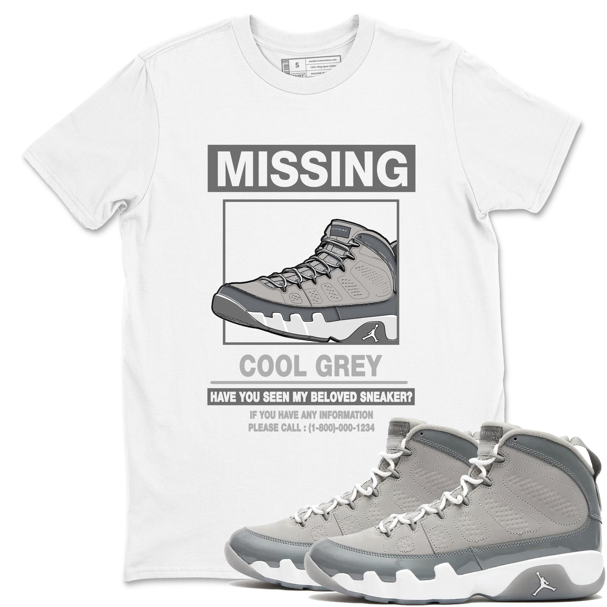 Missing snkmatch snkmatch Tees - Air Jordan 9 Cool Grey