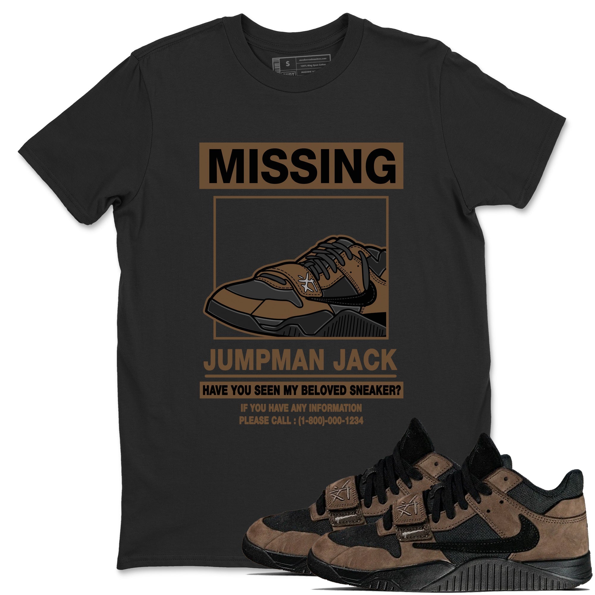 Missing snkmatch snkmatch Tees - Jordan Jumpman Jack Travis Scott Dark Mocha