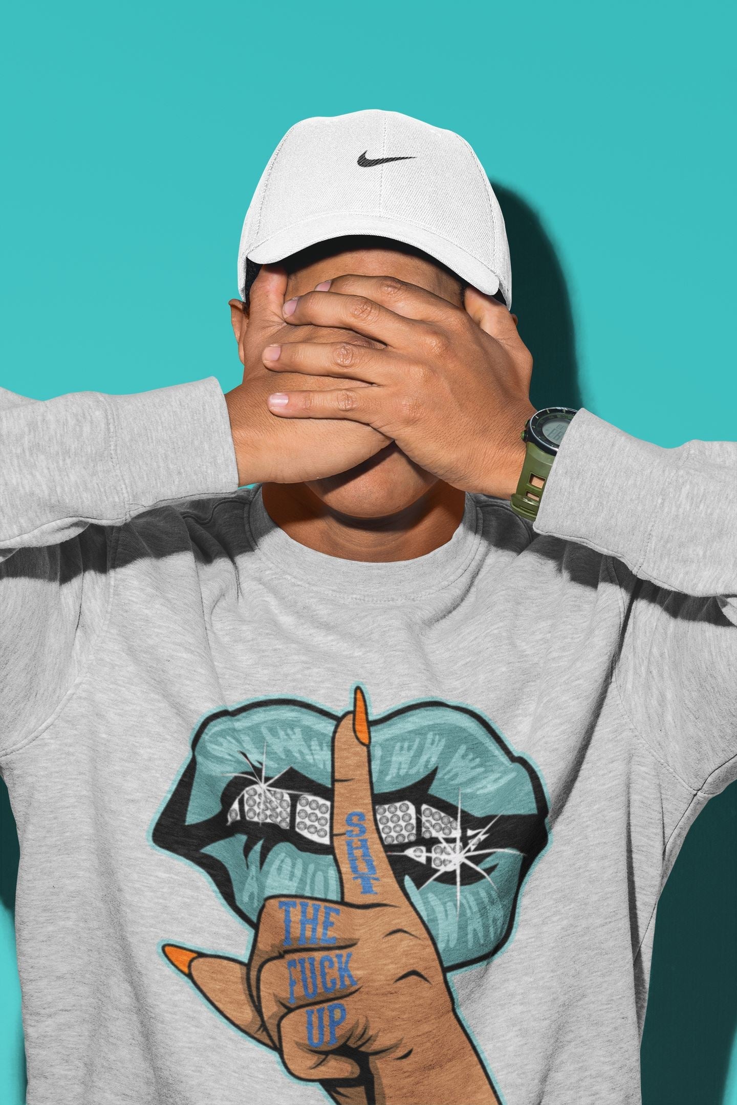 Lips Hand Unisex Tops - Yeezy 700 Faded Azure
