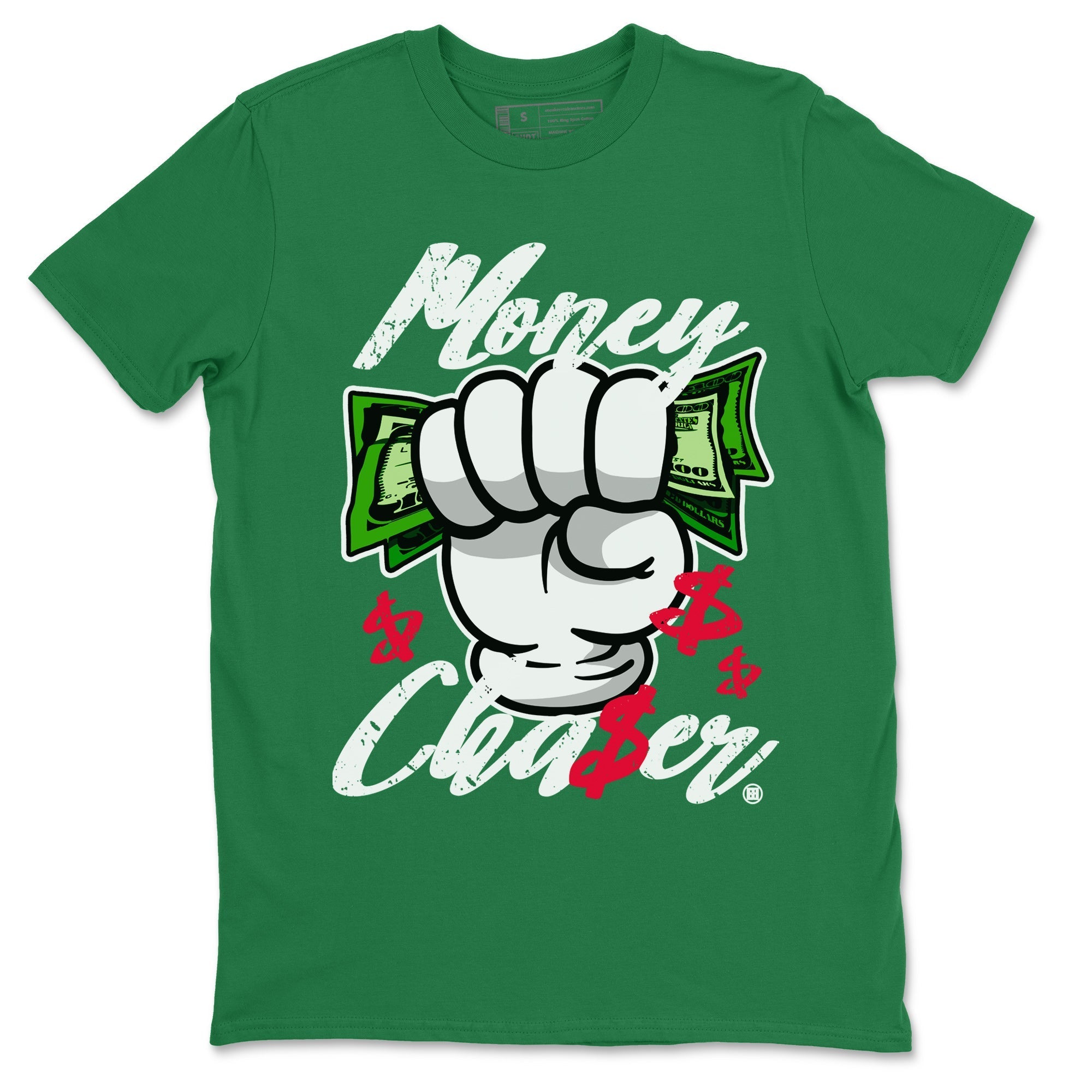 Money Chaser Unisex Tops - Air Jordan 1 Lucky Green